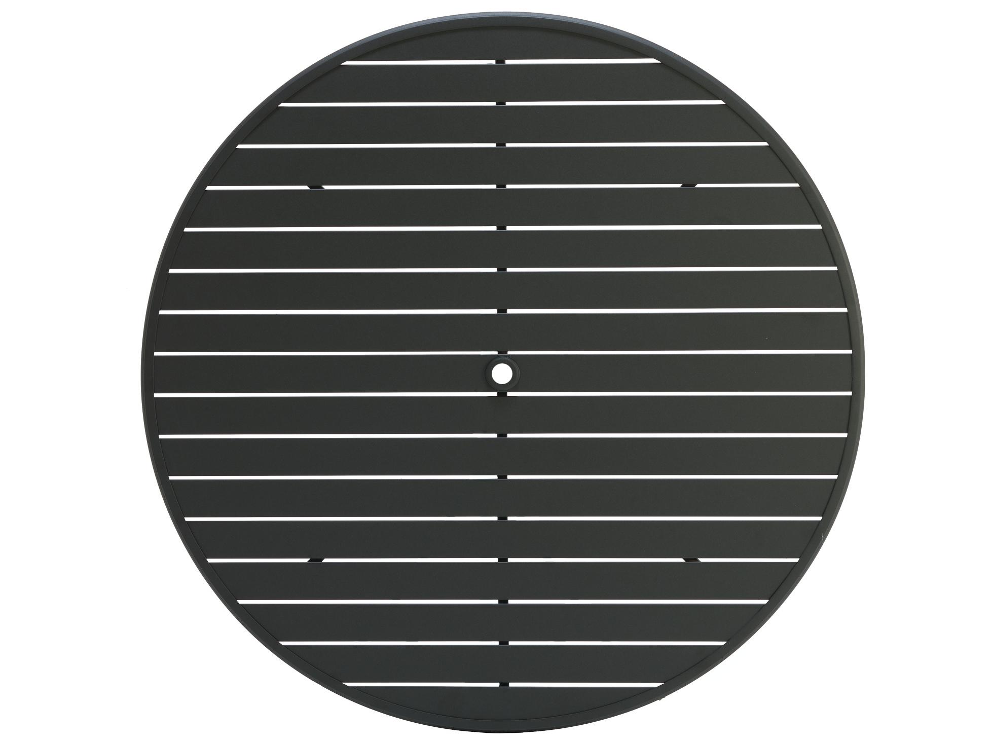 Winston Alternative Slat Extruded Aluminum Round Top with Umbrella Hole