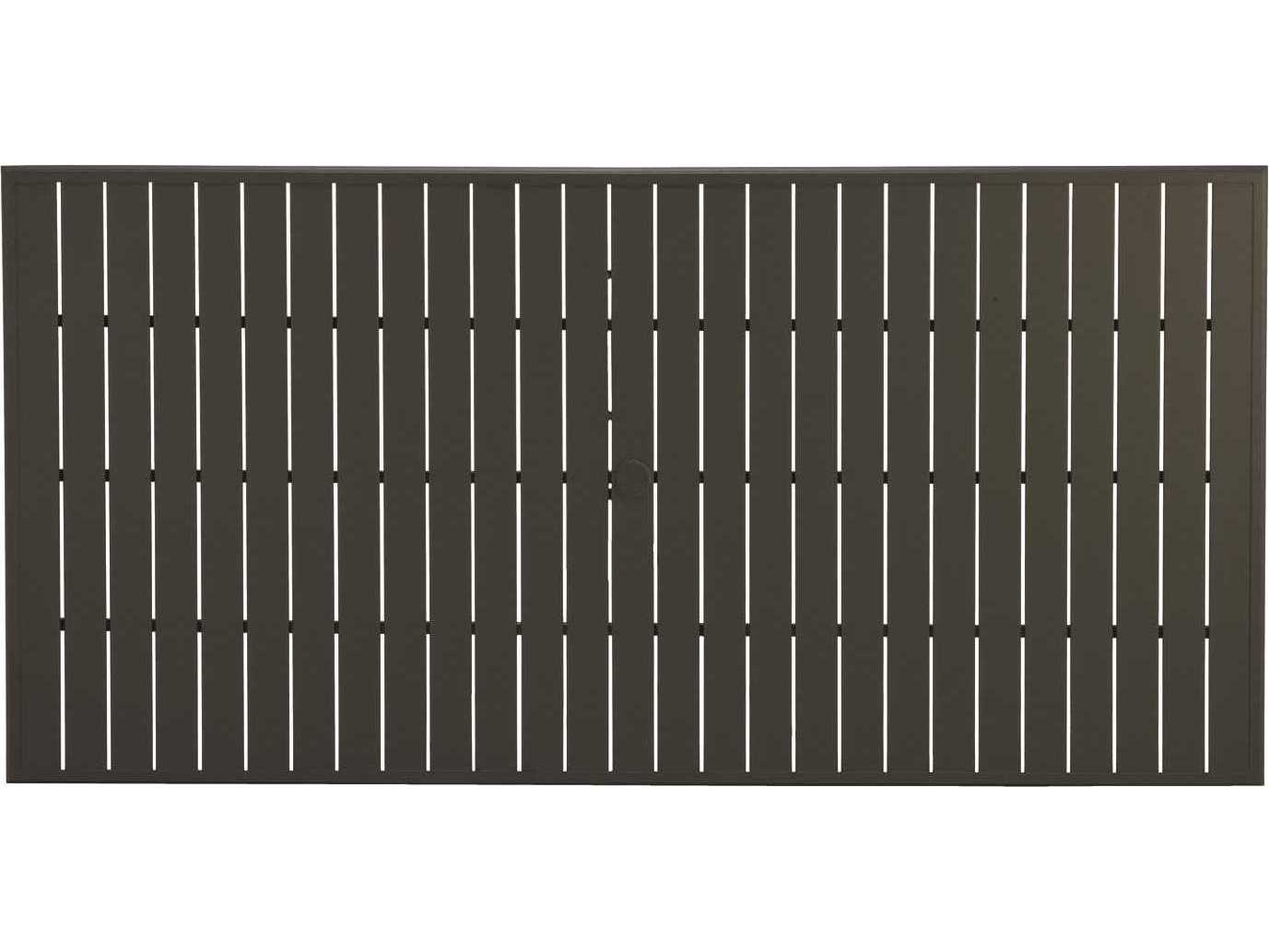 Winston Alternative Slat Extruded Aluminum Rectangular Top with Umbrella Hole