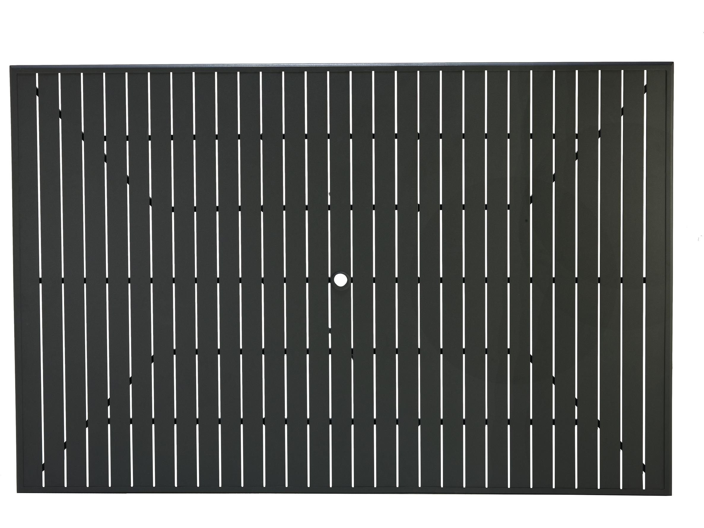Winston Alternative Slat Extruded Aluminum Rectangular Top with Umbrella Hole