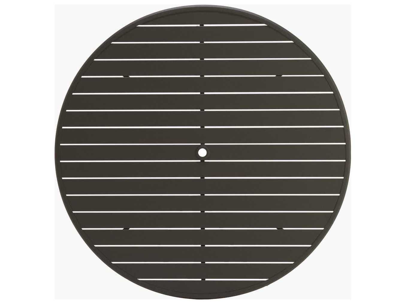 Winston Alternative Slat Extruded Aluminum Round Top with Umbrella Hole