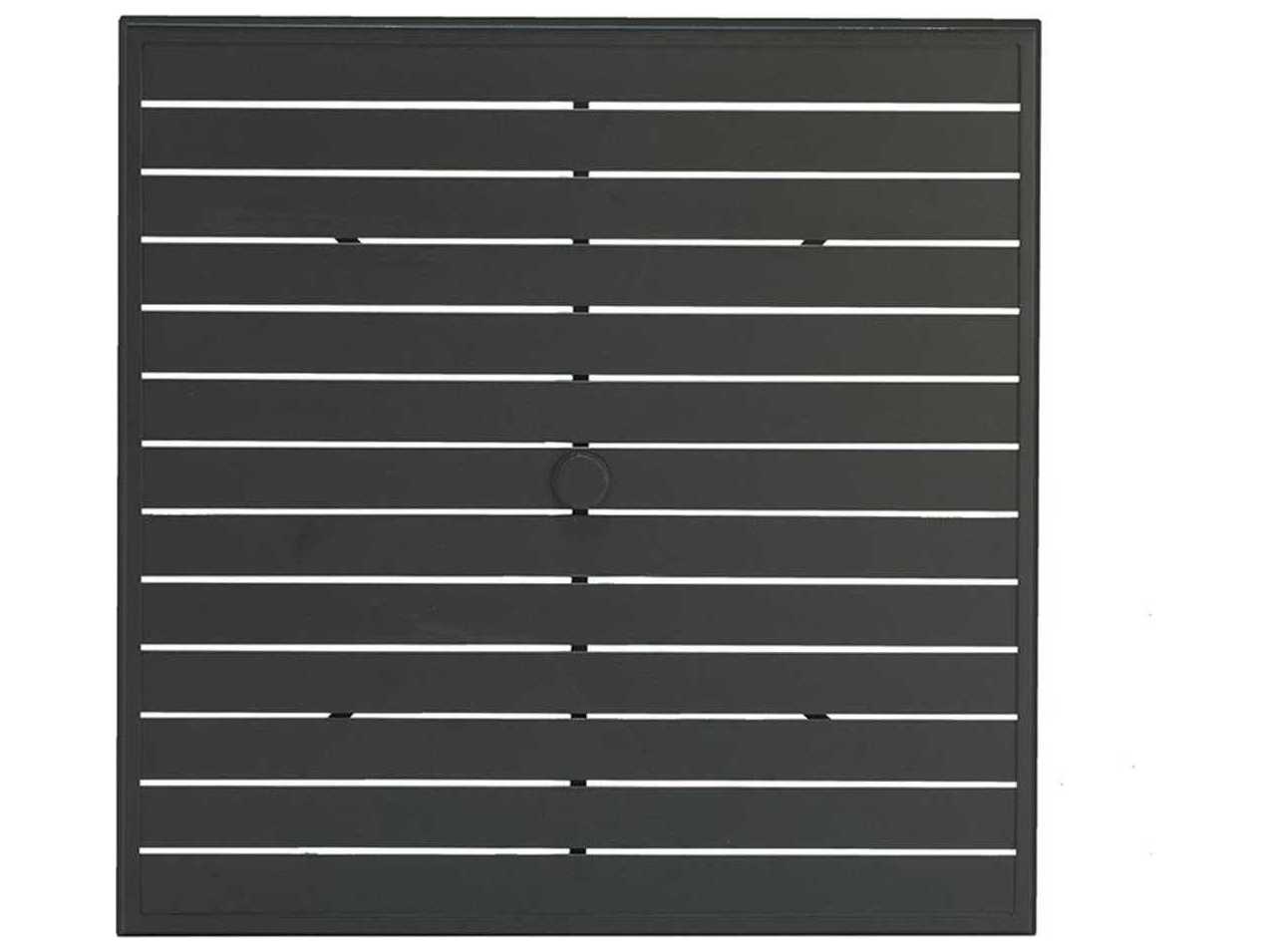 Winston Alternative Slat Extruded Aluminum Square Top with Umbrella Hole