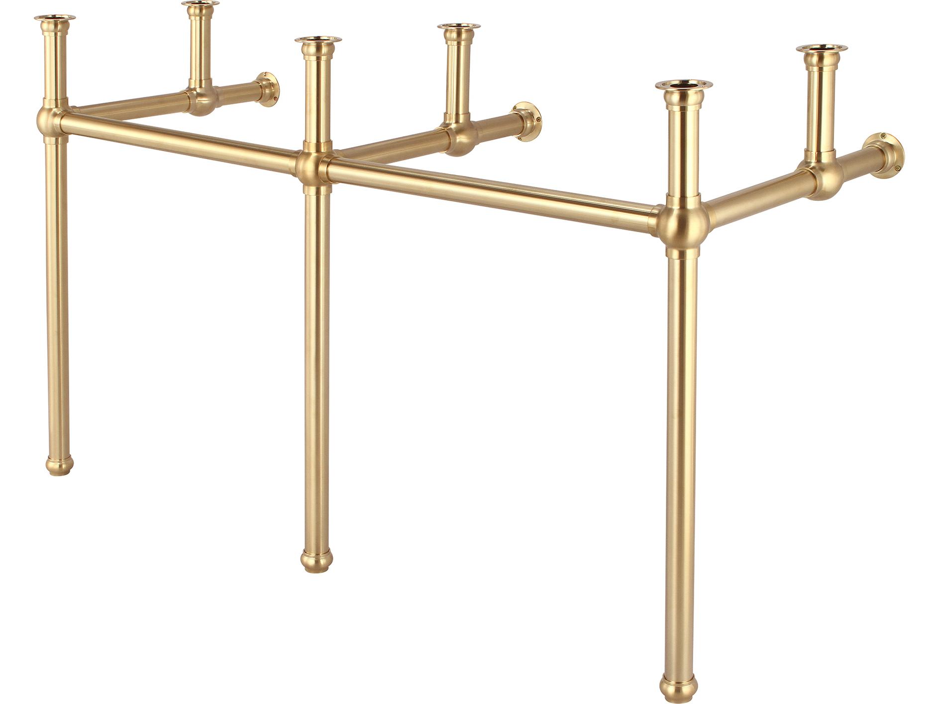 Water Creation Embassy Double Wash Stand Only in Satin Gold Finish