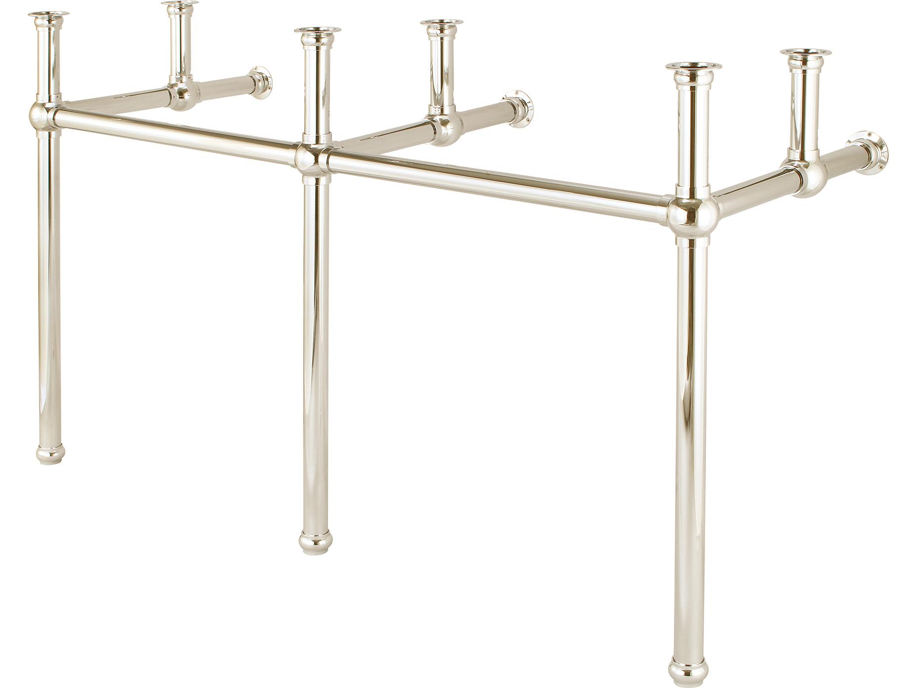Water Creation Embassy Double Wash Stand and P-Trap in Polished Nickel Finish