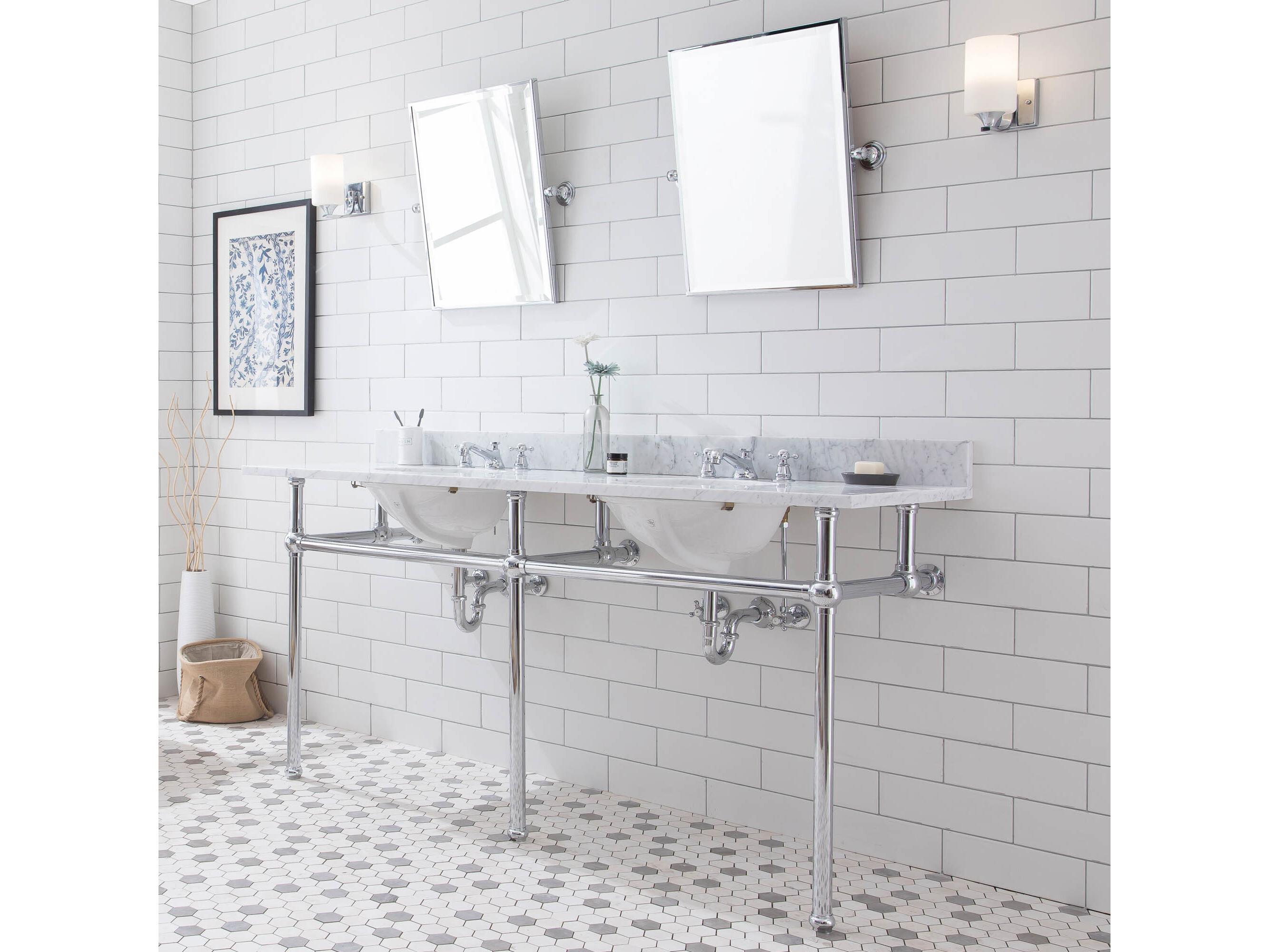 Water Creation Embassy Double Wash Stand Only in Chrome Finish