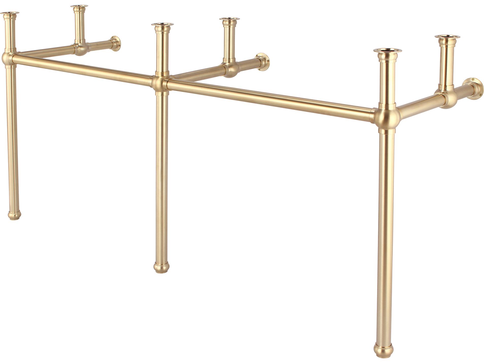 Water Creation Embassy Double Wash Stand Only in Satin Gold Finish