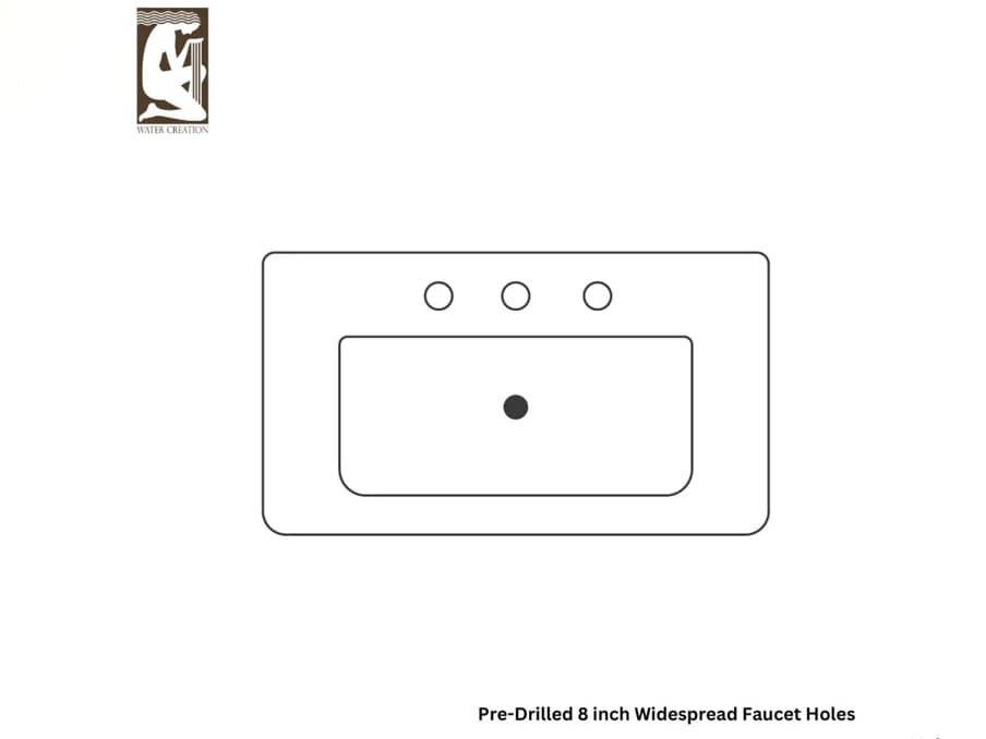 Water Creation Hartford Single Sink Carrara White Marble Countertop Bath Vanity in Pure White