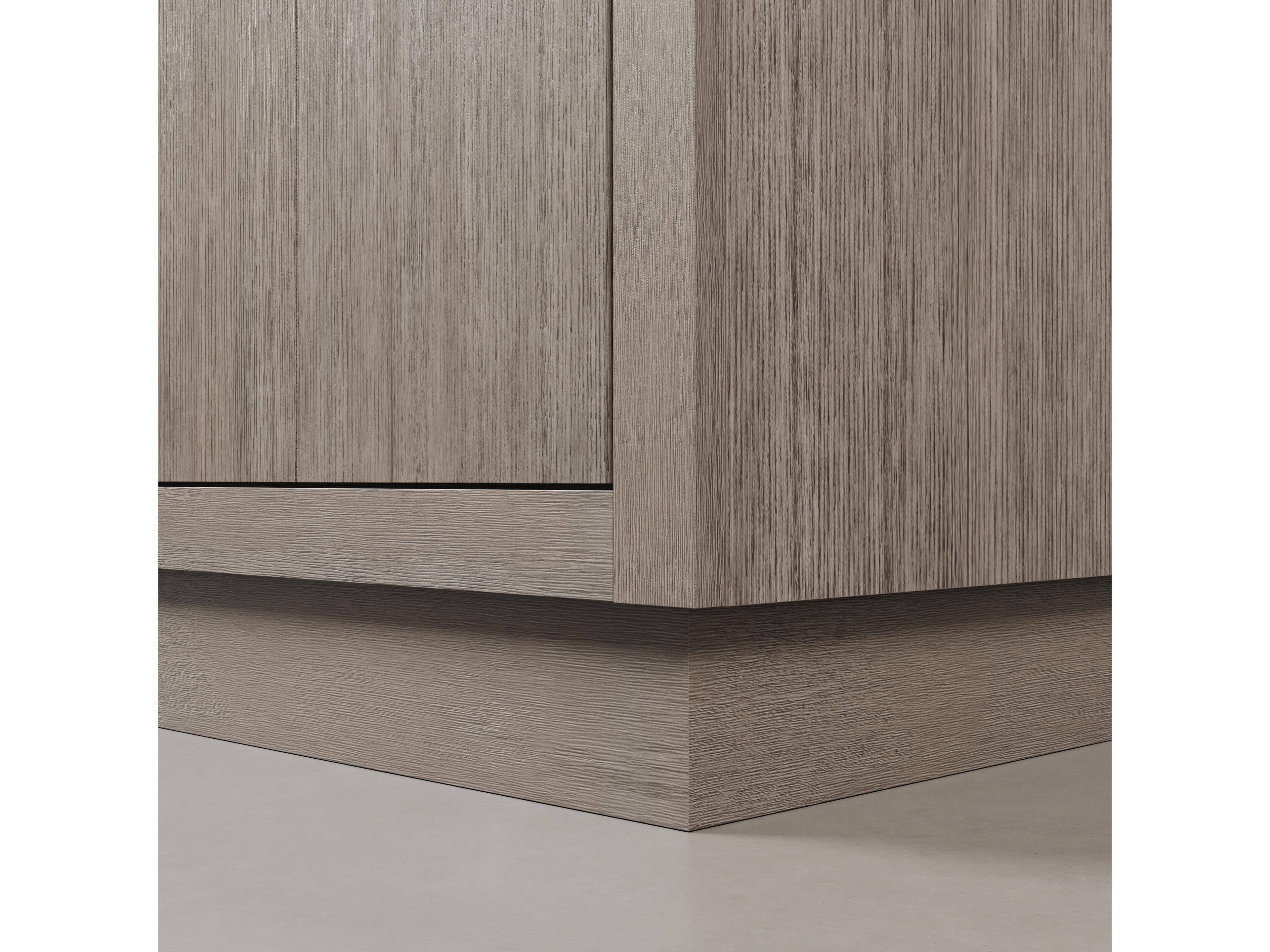 Water Creation Hugo Double Sink Carrara White Marble Countertop Bath Vanity in Grey Oak with Chrome Hardware, Gooseneck Faucets and Rectangular Mirrors (S)