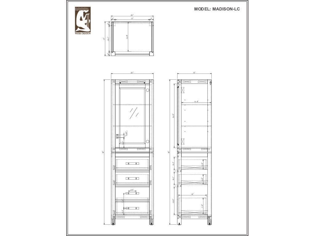 Water Creation Madison Chrome Espresso Rubberwood Accent Chest