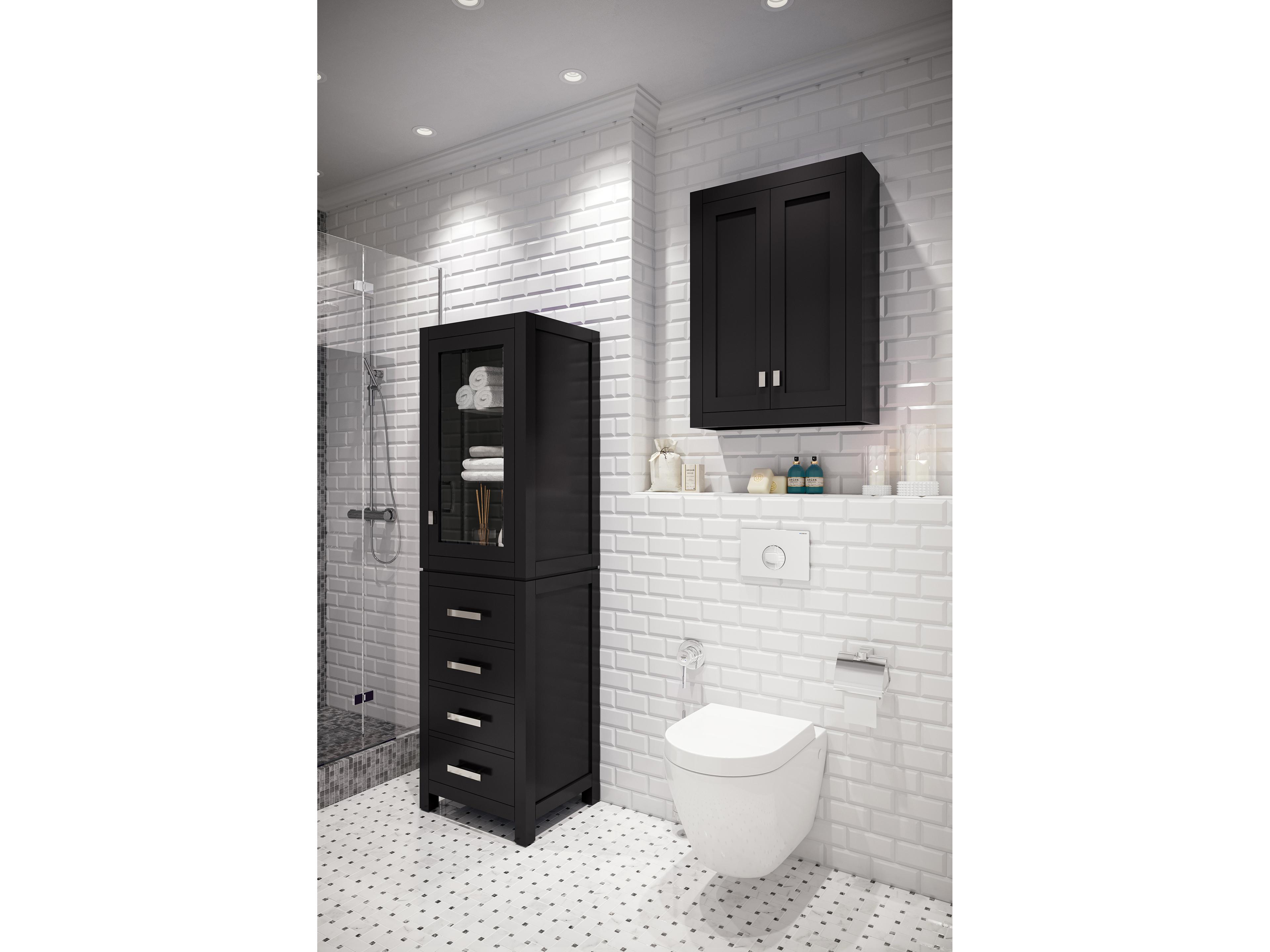 Water Creation Madison Chrome Espresso Rubberwood Accent Chest