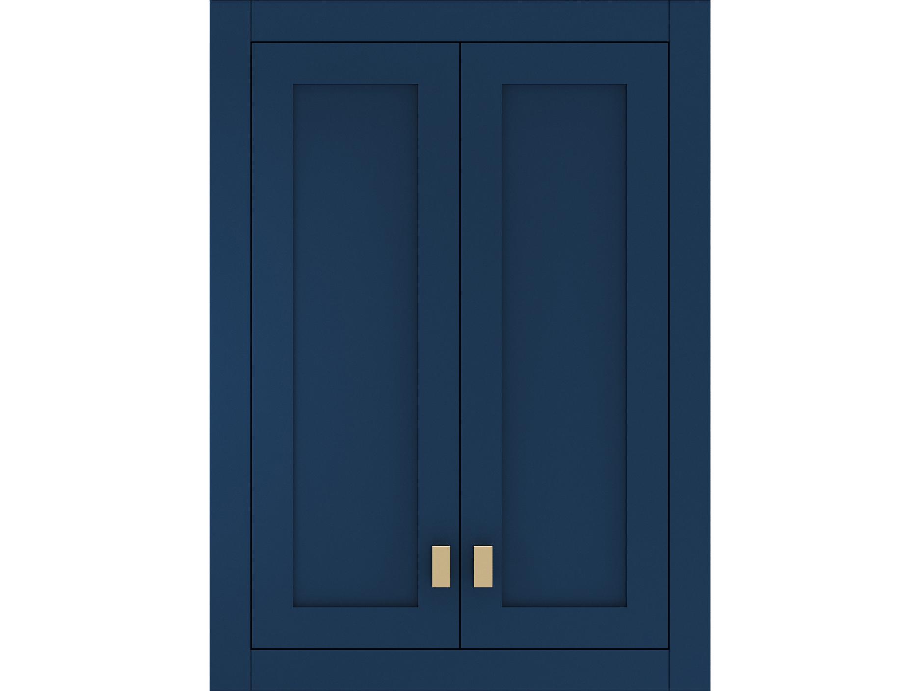 Water Creation Madison Satin Gold Monarch Blue Rubberwood Accent Chest