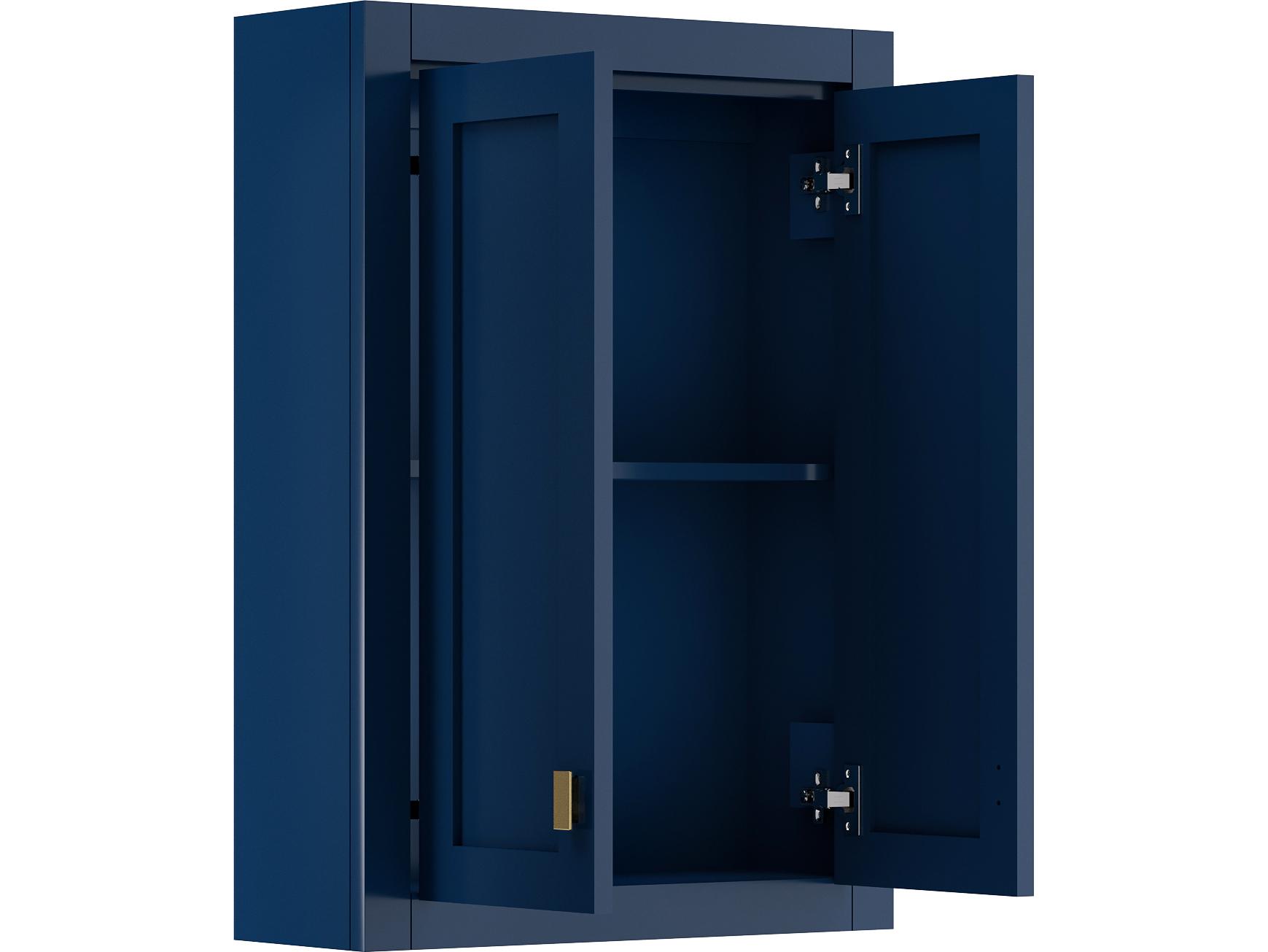 Water Creation Madison Satin Gold Monarch Blue Rubberwood Accent Chest