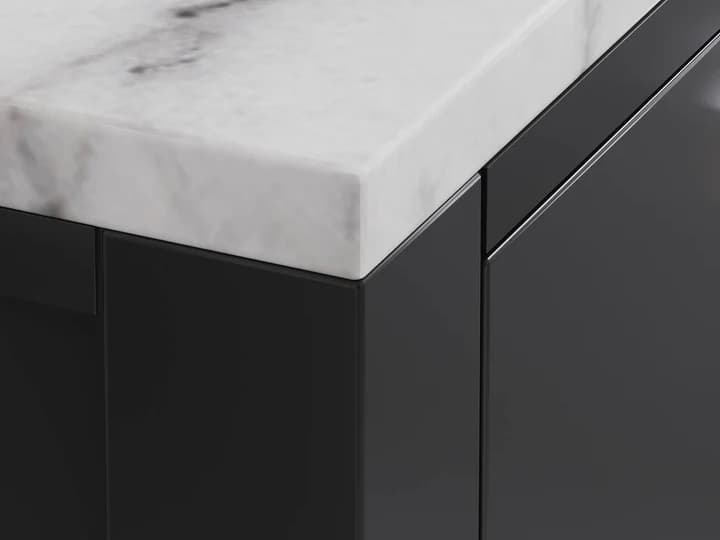 Water Creation Madison Single Sink Carrara White Marble Countertop Bath Vanity in Espresso