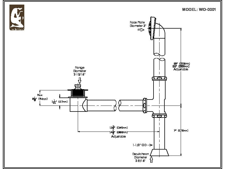 Water Creation Waste And Overflow Chrome Finish