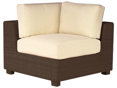Whitecraft Montecito Wicker Corner Outdoor Patio Lounge Chair