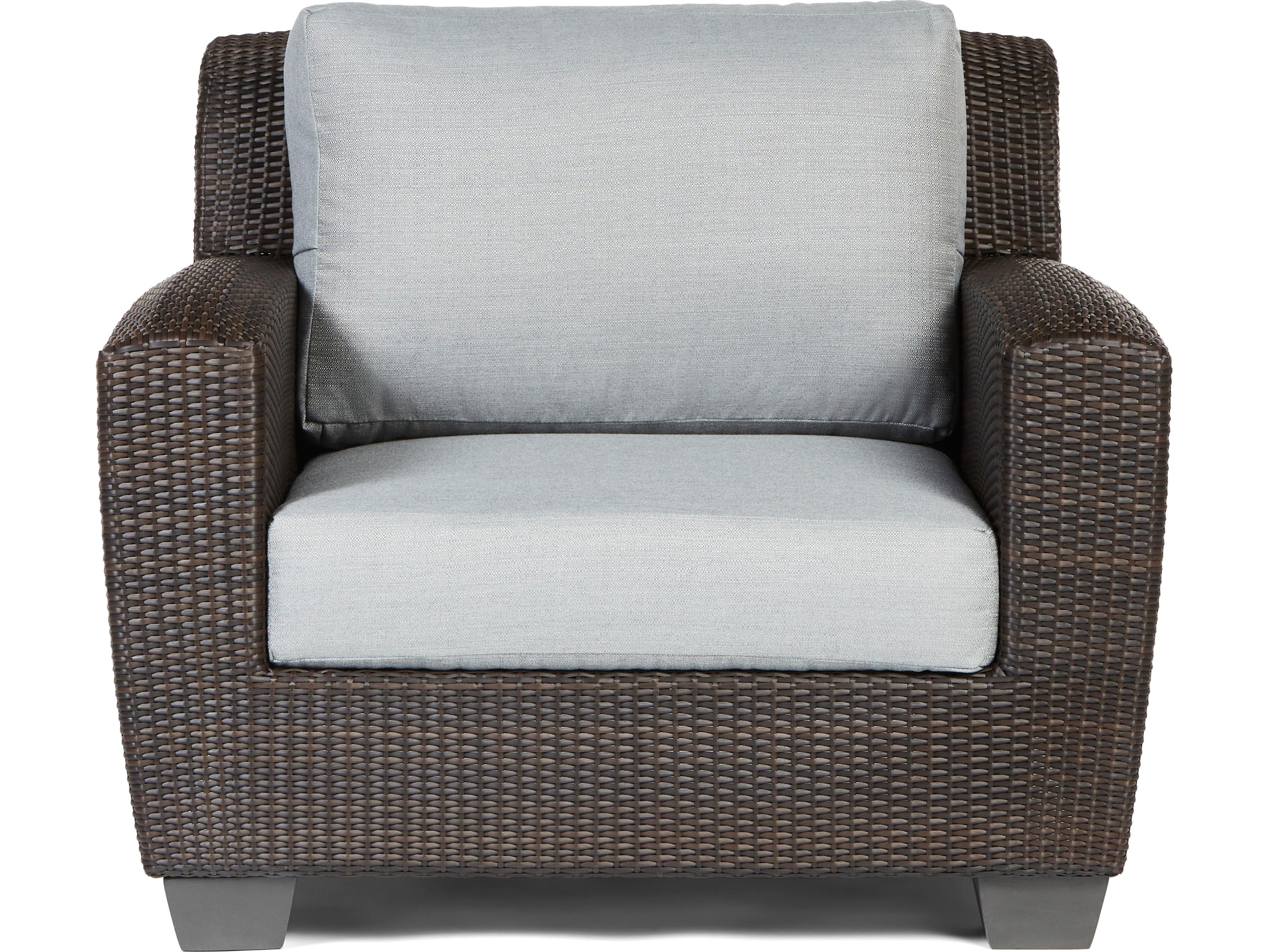 Woodard Whitecraft Saddleback Wicker Outdoor Lounge Chair