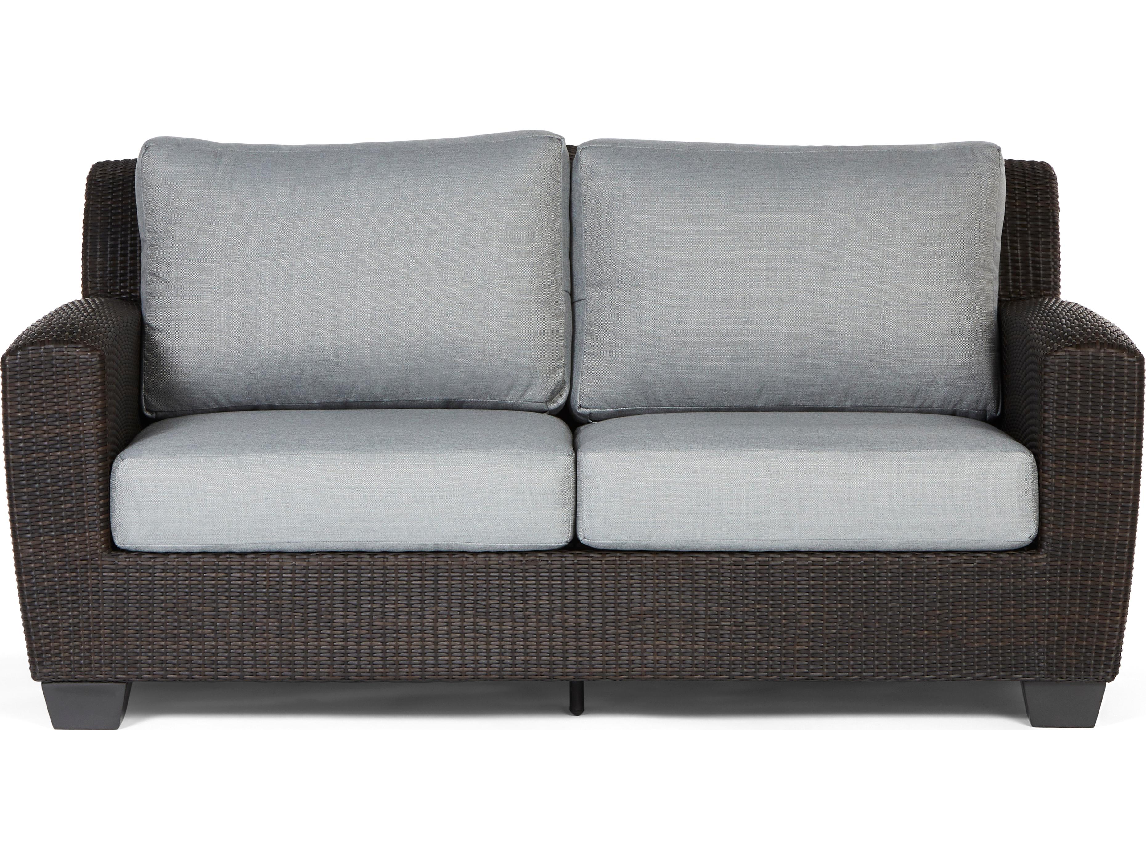 Woodard Whitecraft Saddleback Wicker Patio Loveseat