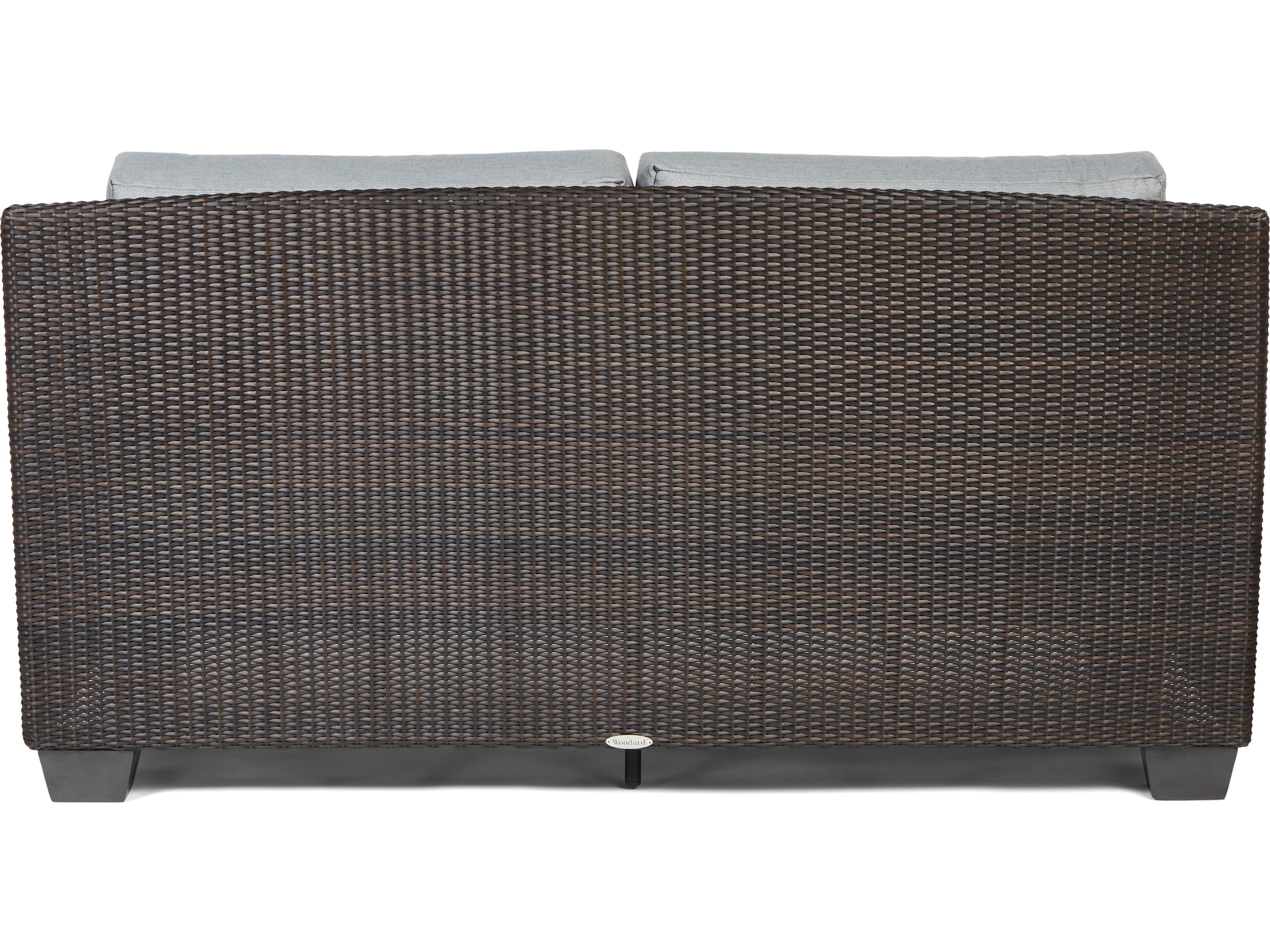 Woodard Whitecraft Saddleback Wicker Patio Loveseat