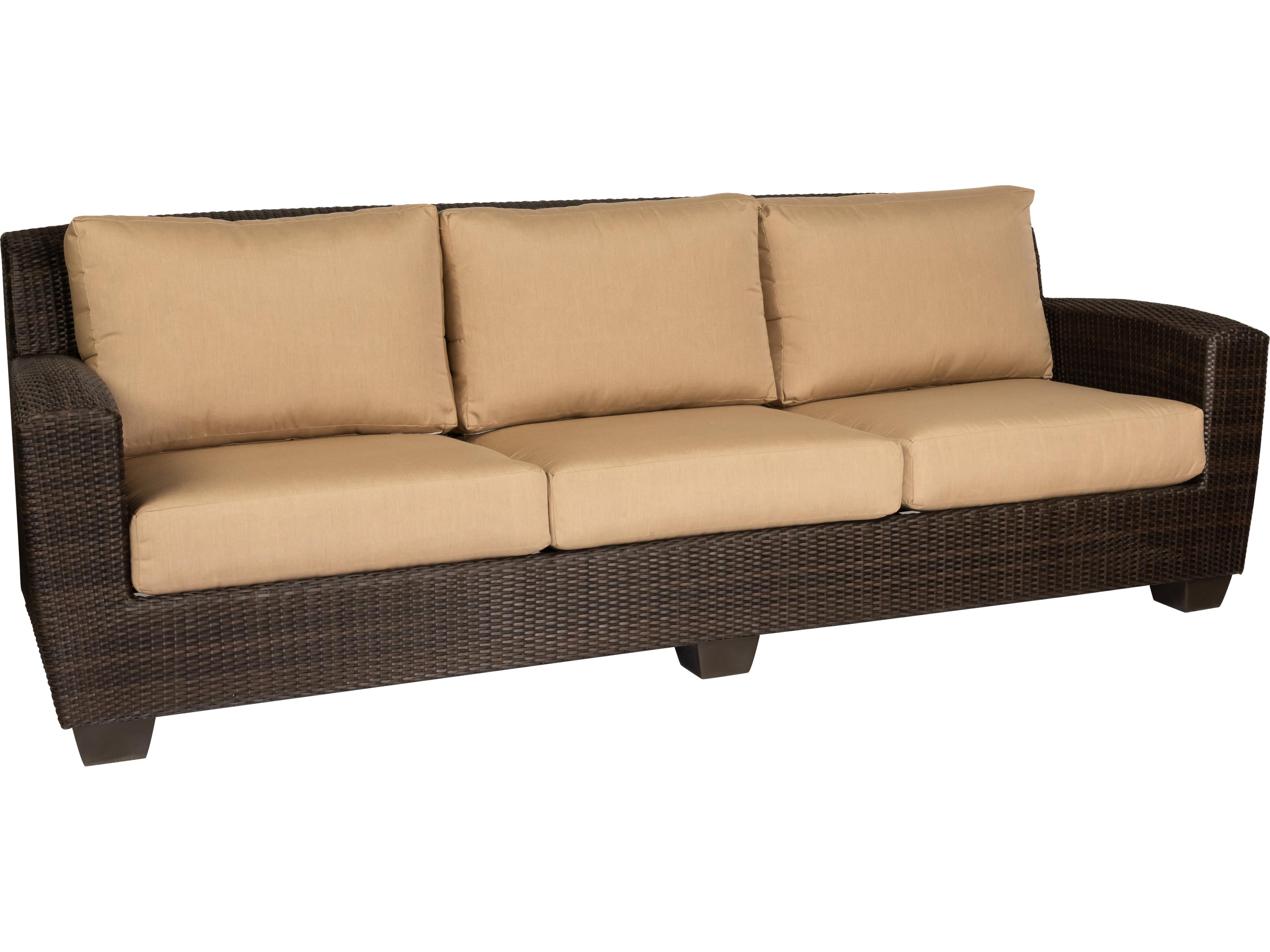 Woodard Whitecraft Saddleback Wicker Patio Sofa