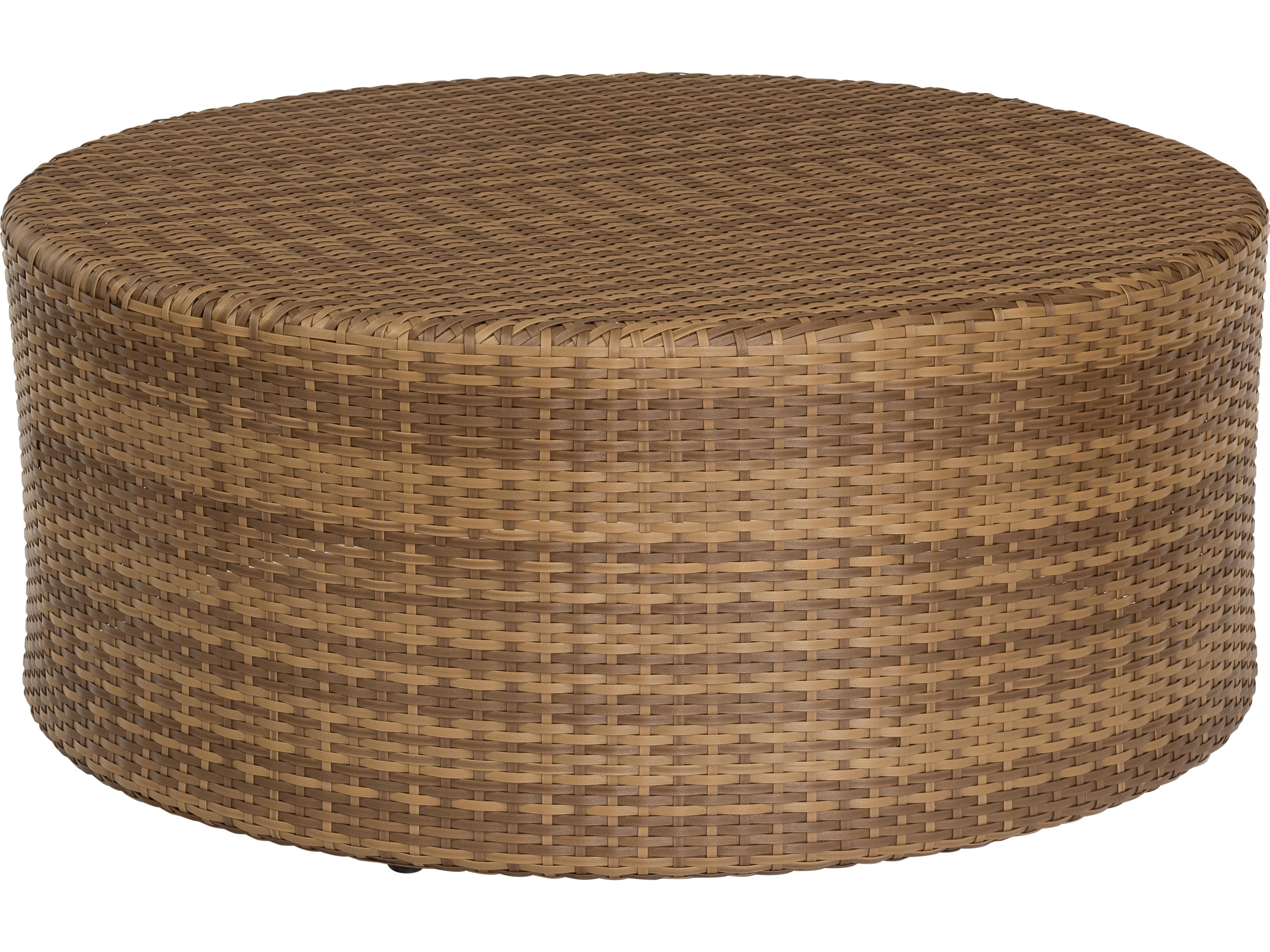 Woodard Saddleback - Whitecraft Wicker Round Coffee Table
