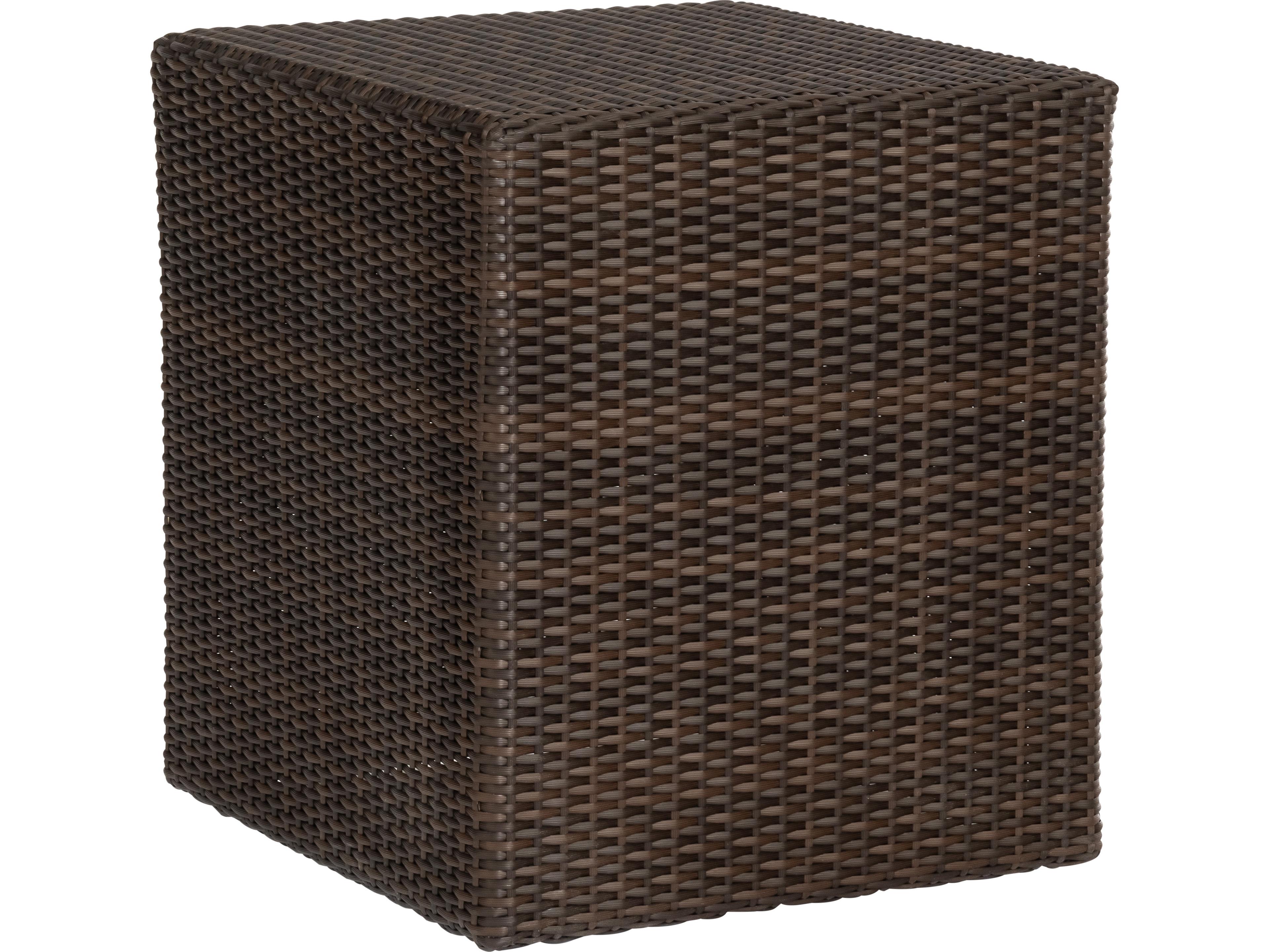 Woodard Whitecraft Saddleback Wicker Square Bunching Table