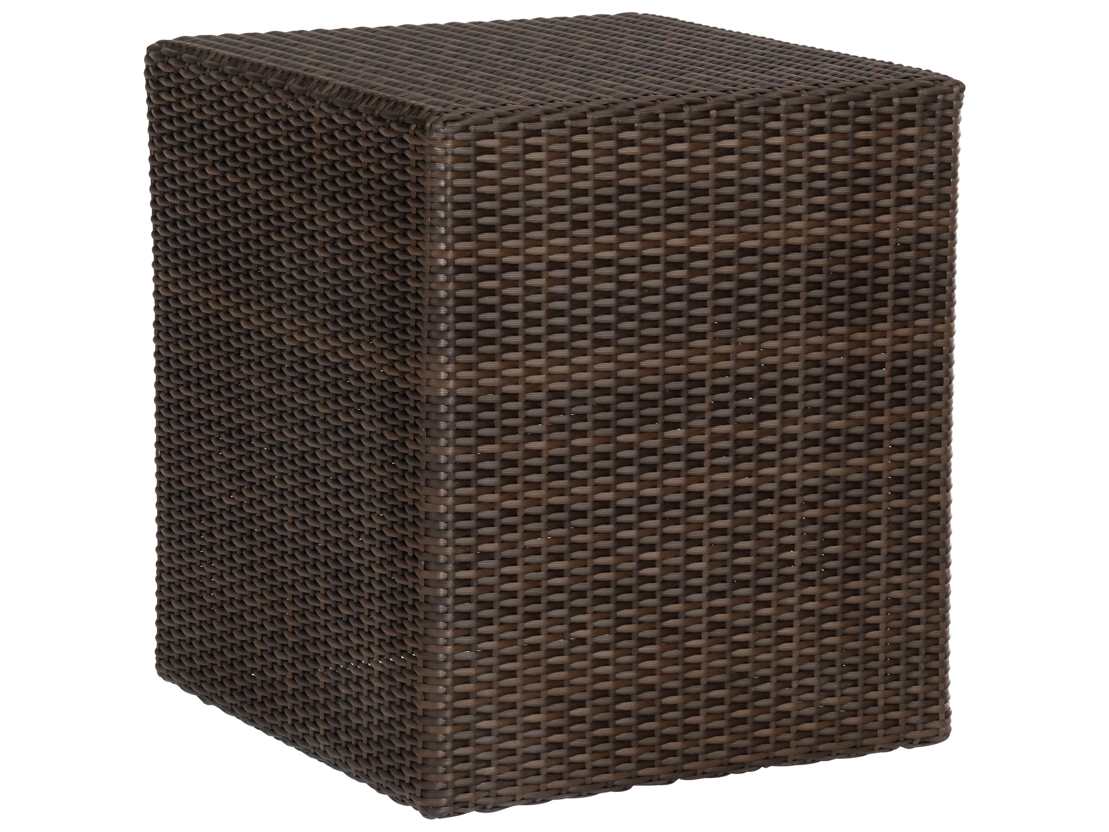 Woodard Whitecraft Saddleback Wicker Square Bunching Table