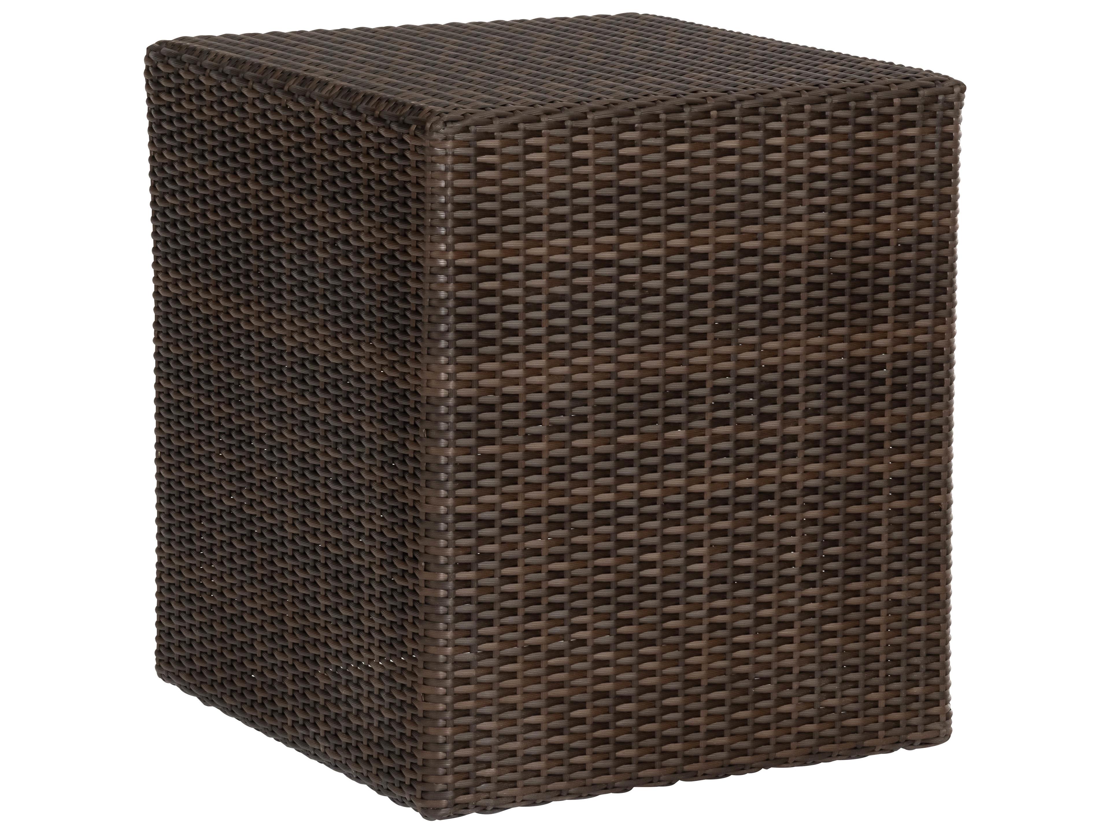 Woodard Whitecraft Saddleback Wicker Square Bunching Table