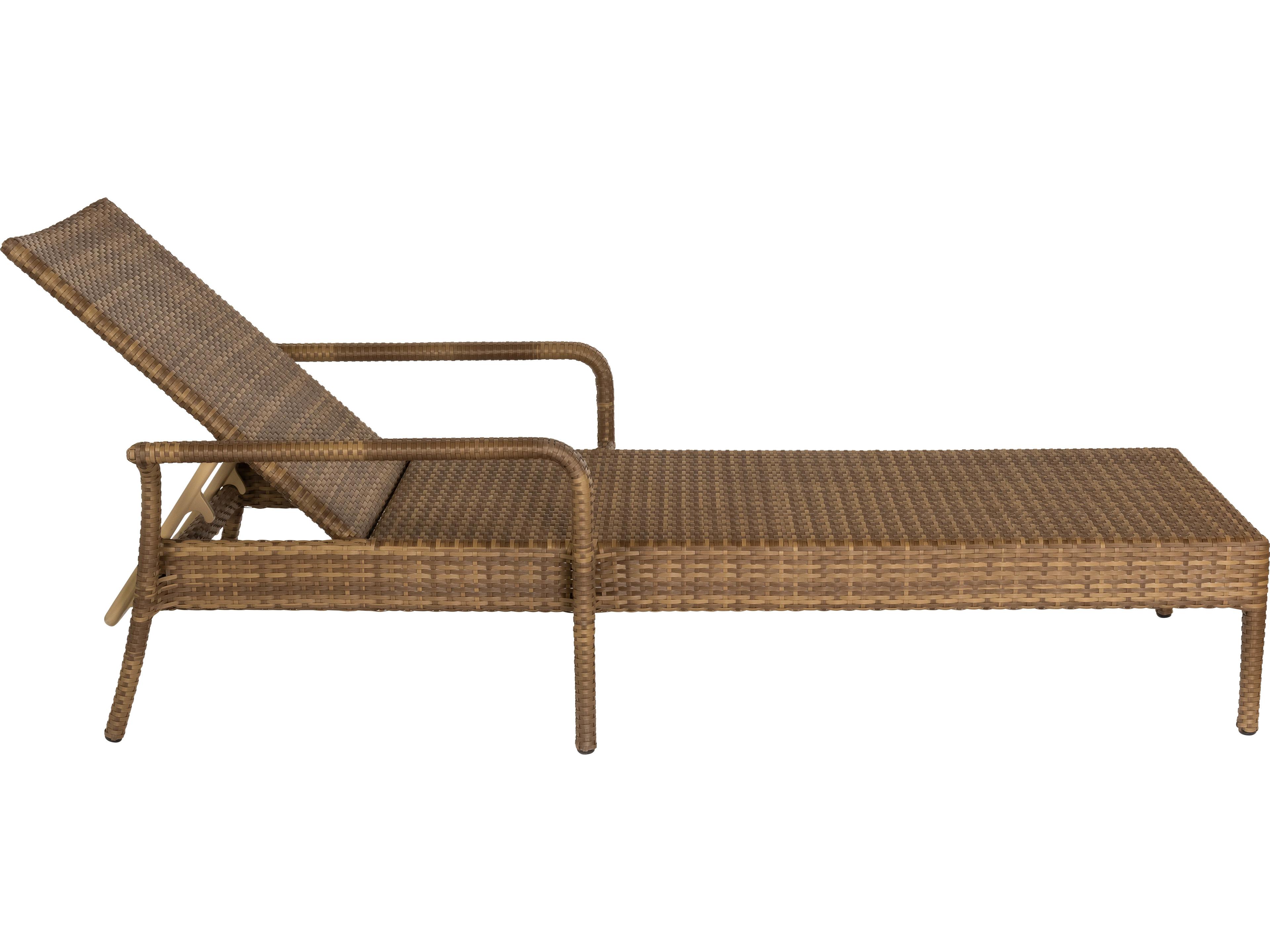 Woodard Whitecraft Bali Wicker Adjustable Outdoor Chaise Lounge
