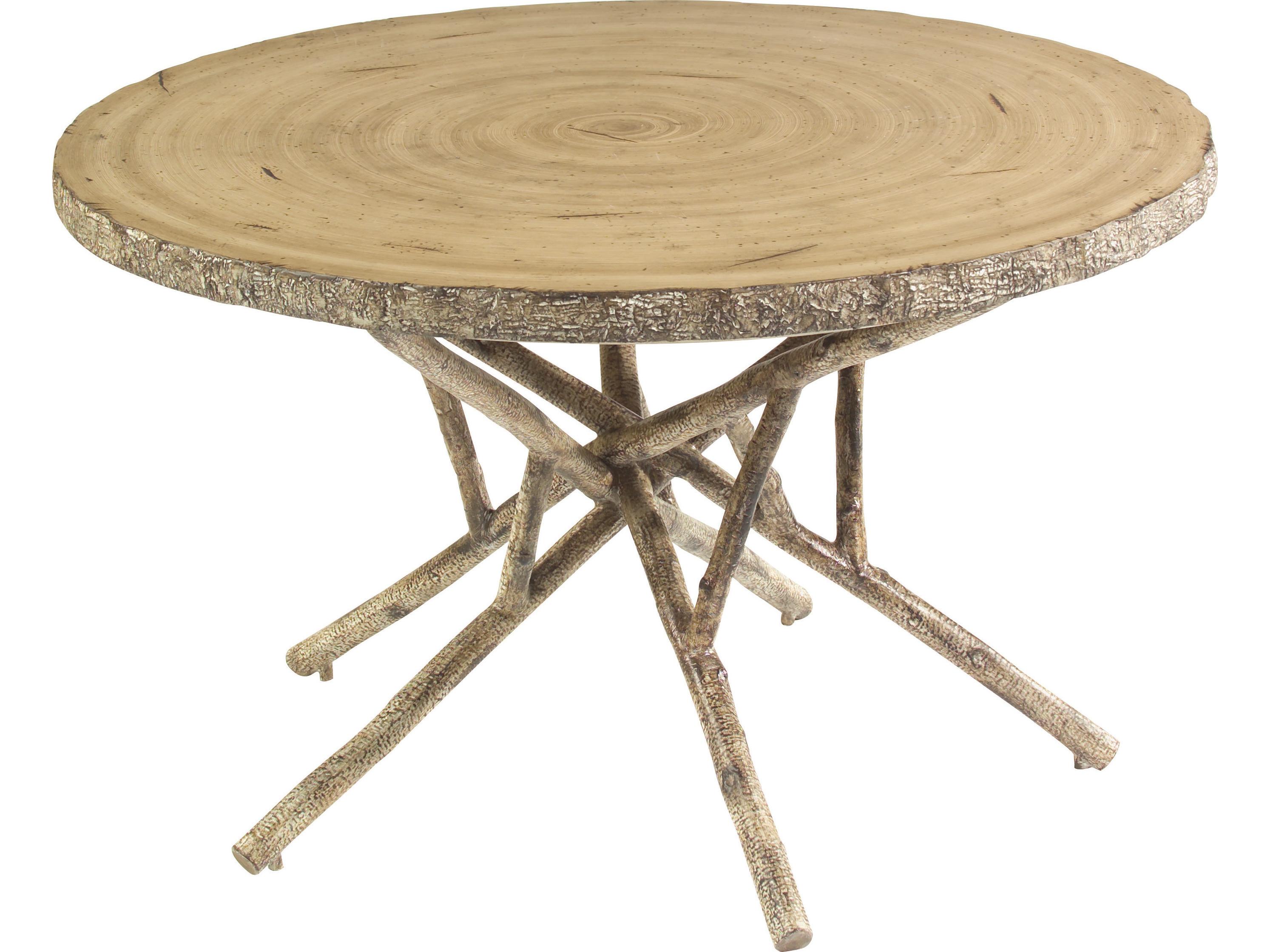 Woodard Whitecraft River Run Birch Heartwood Round Outdoor Patio Dining Table