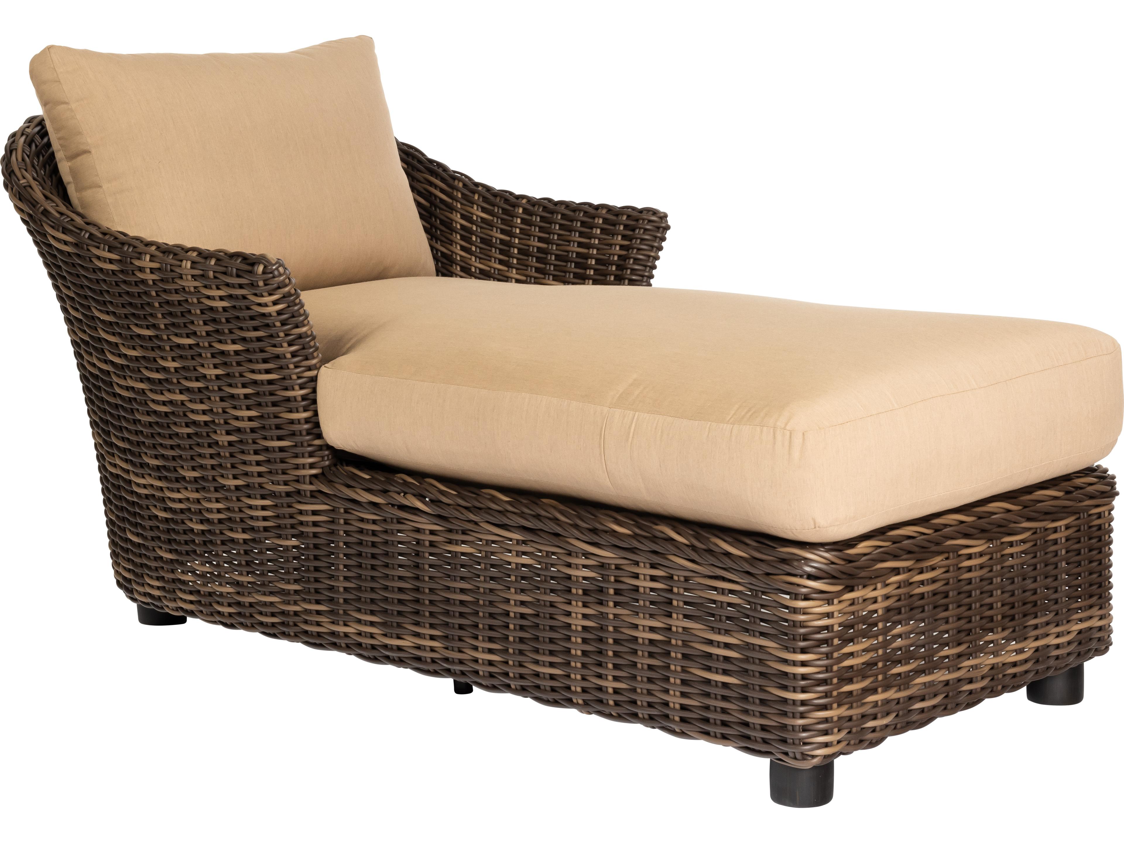 Woodard Whitecraft Sonoma Wicker Outdoor Patio Chaise Lounge