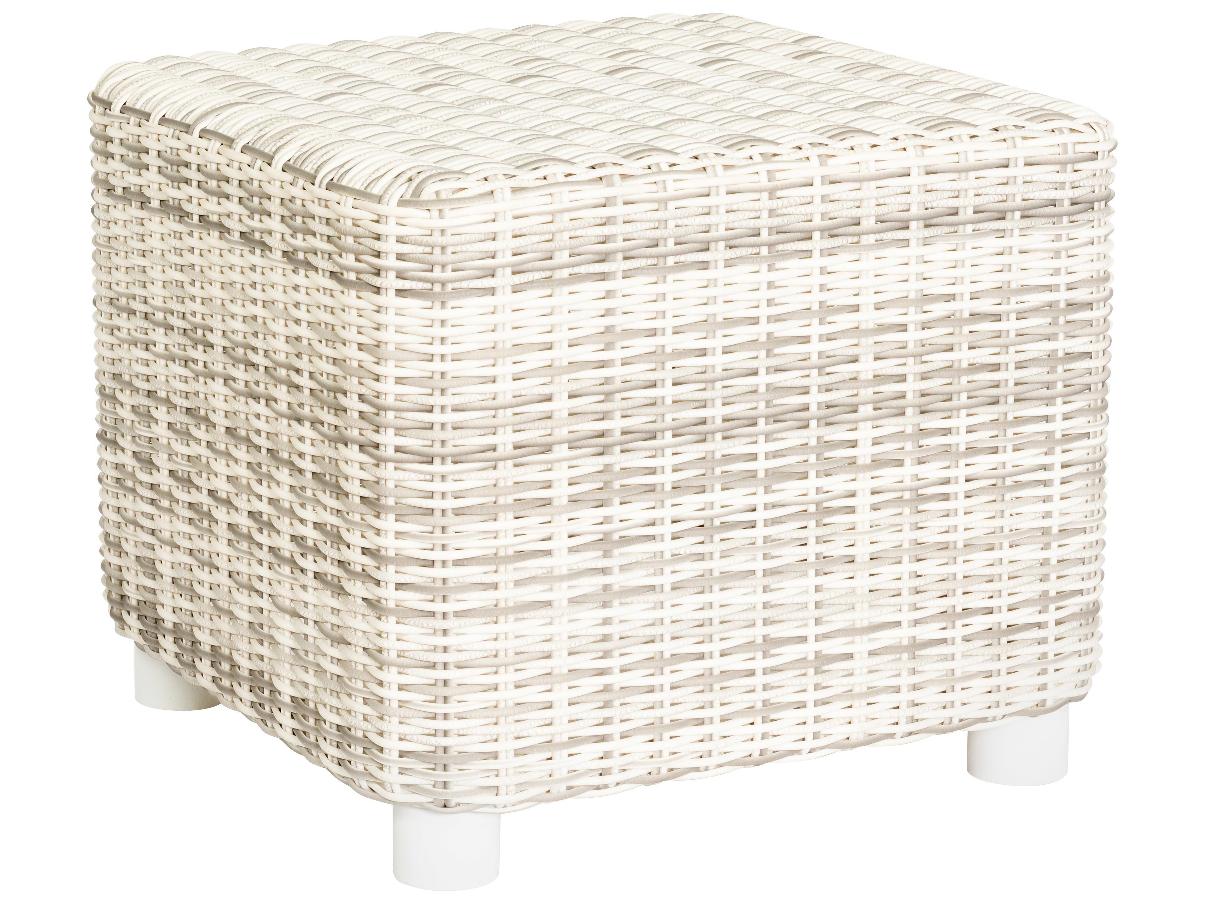 Whitecraft Sonoma Wicker Square Outdoor Patio End Table