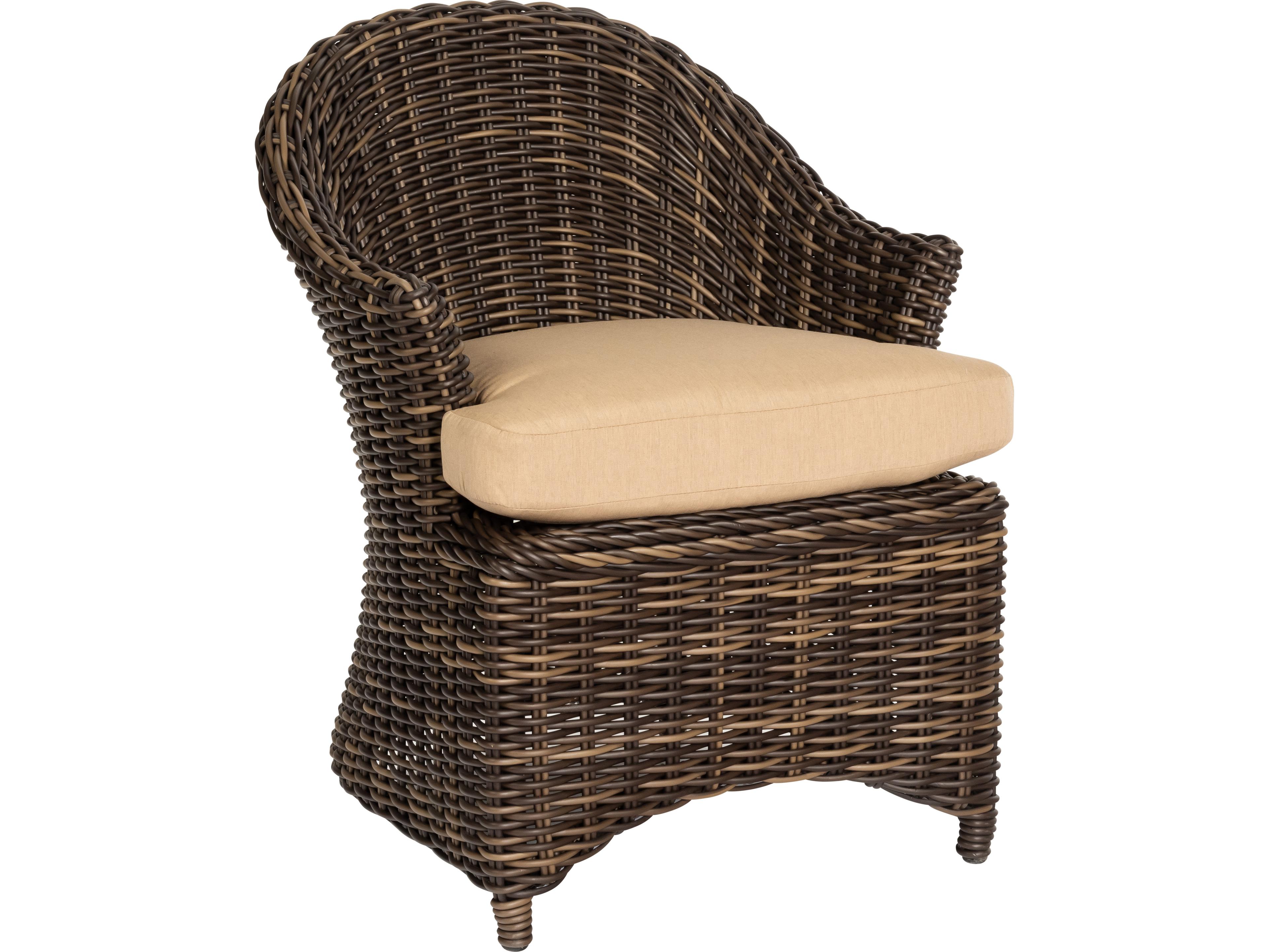 Whitecraft Sonoma Wicker Outdoor Dining Arm Chair