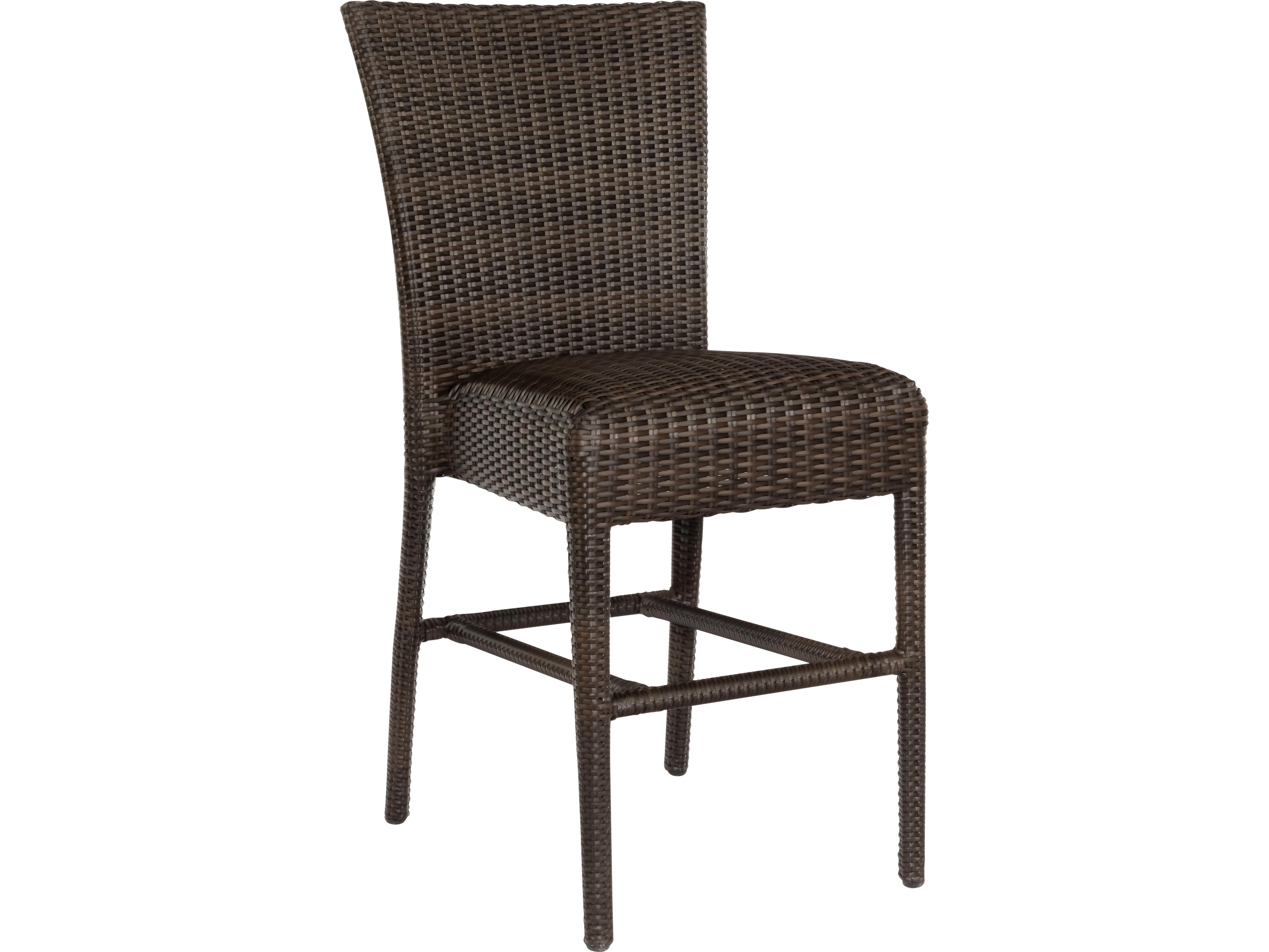 Woodard Whitecraft All Weather Wicker Padded Seat Outdoor Patio Counter Stool