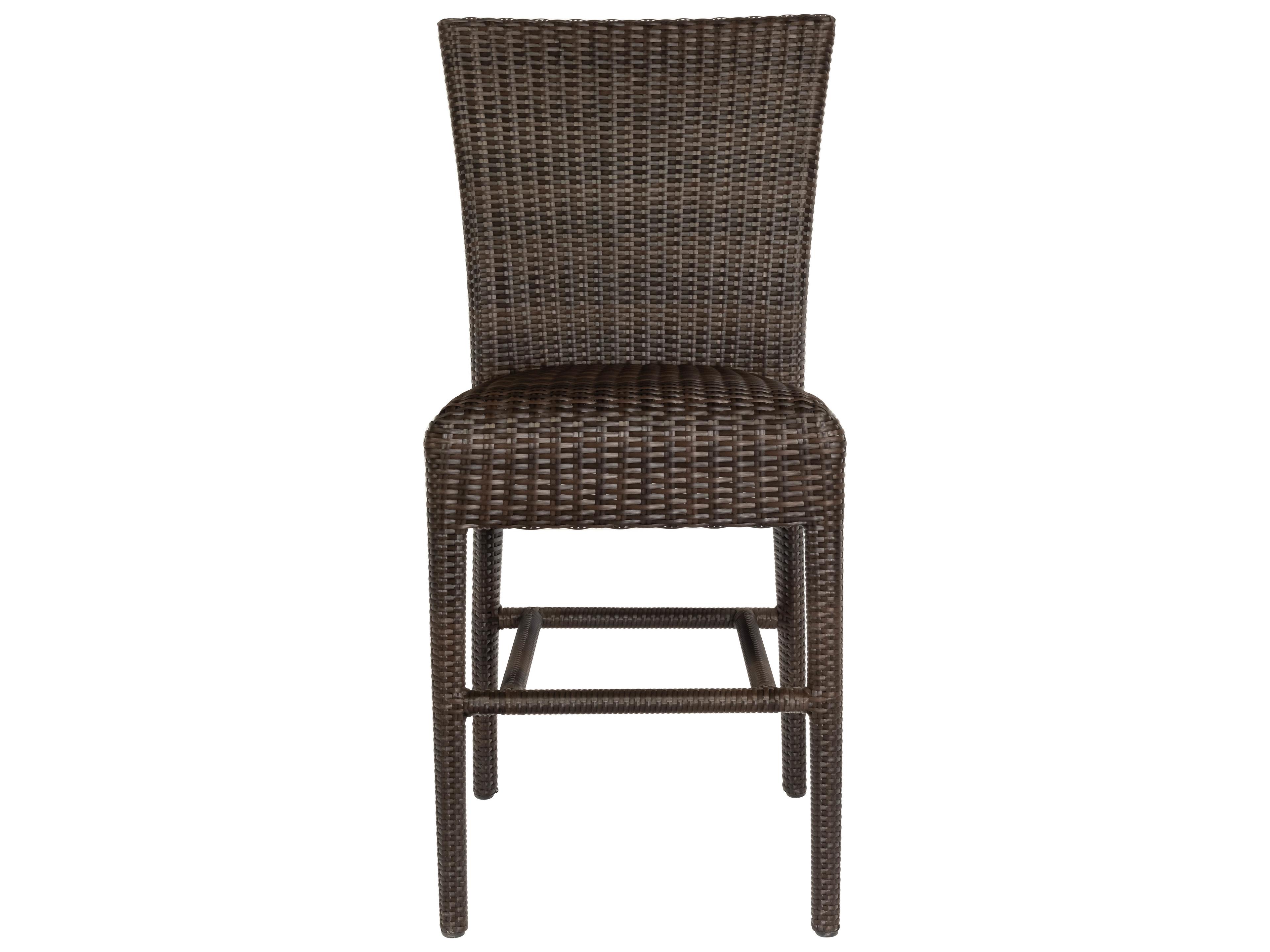 Woodard Whitecraft All Weather Wicker Padded Seat Outdoor Patio Counter Stool