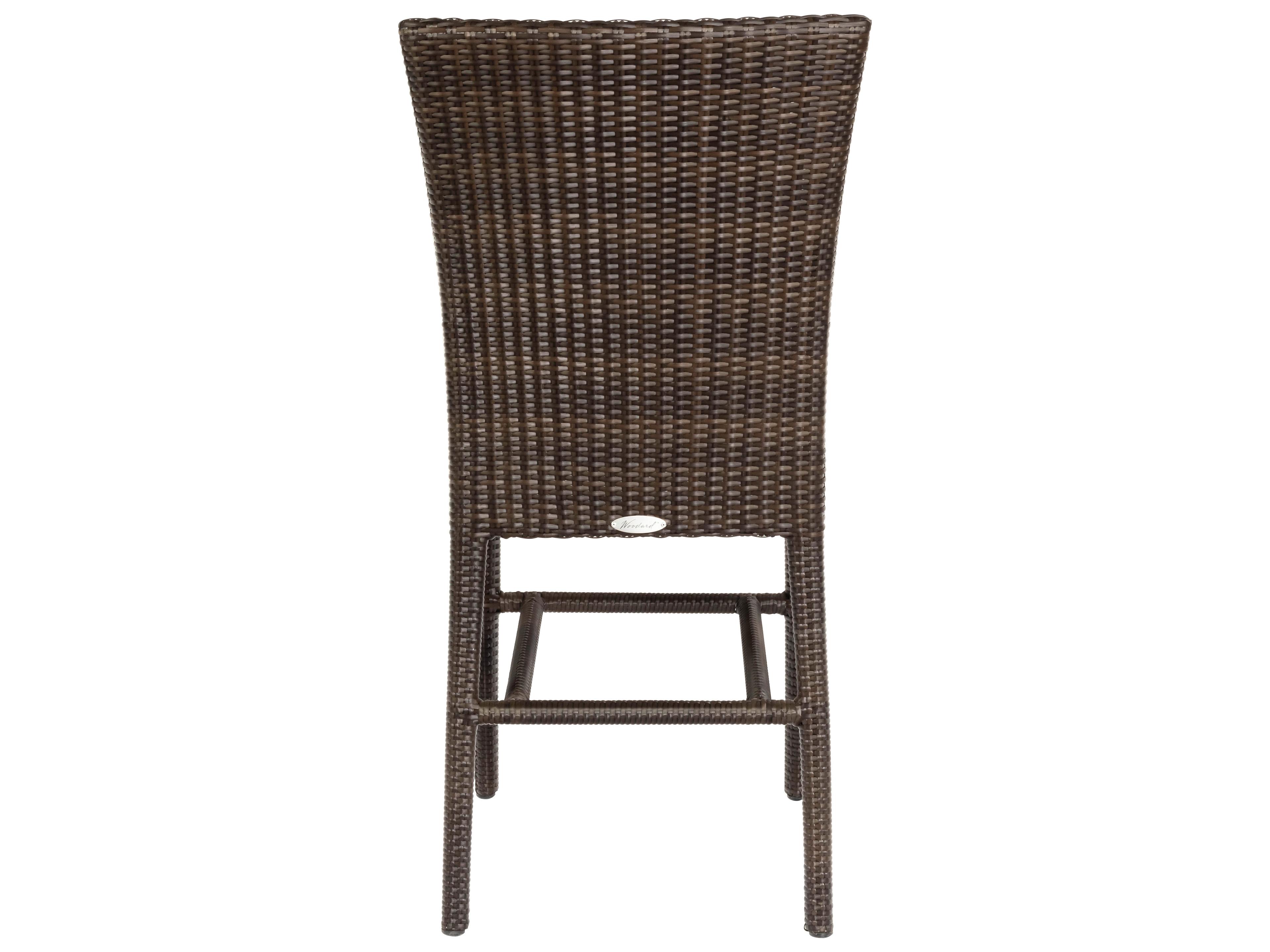 Woodard Whitecraft All Weather Wicker Padded Seat Outdoor Patio Counter Stool