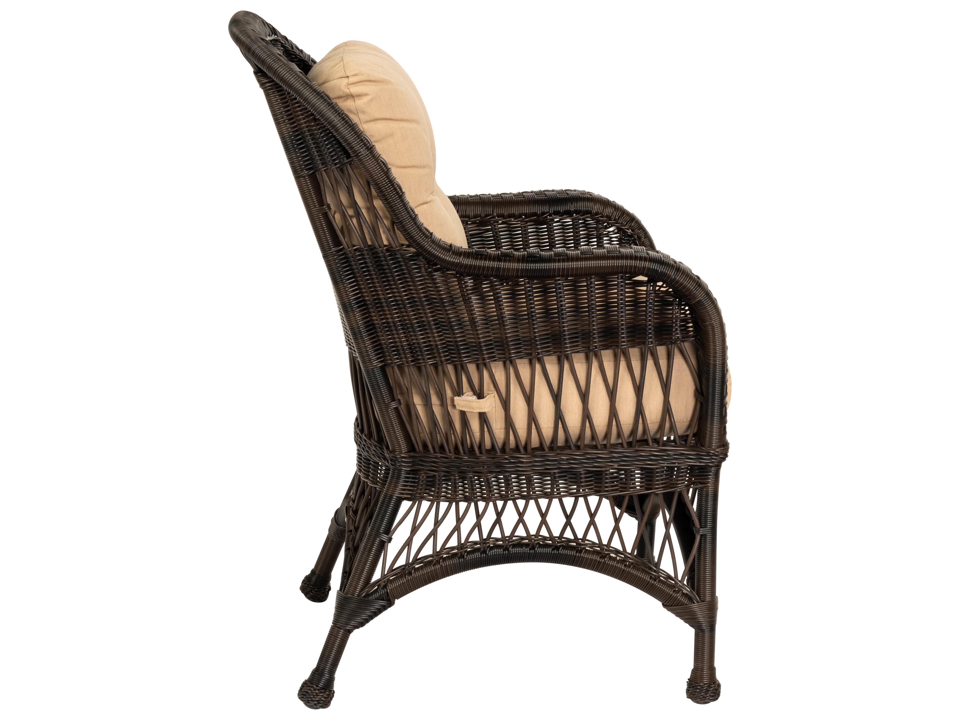Woodard Whitecraft Sommerwind Wicker Outdoor Dining Arm Chair