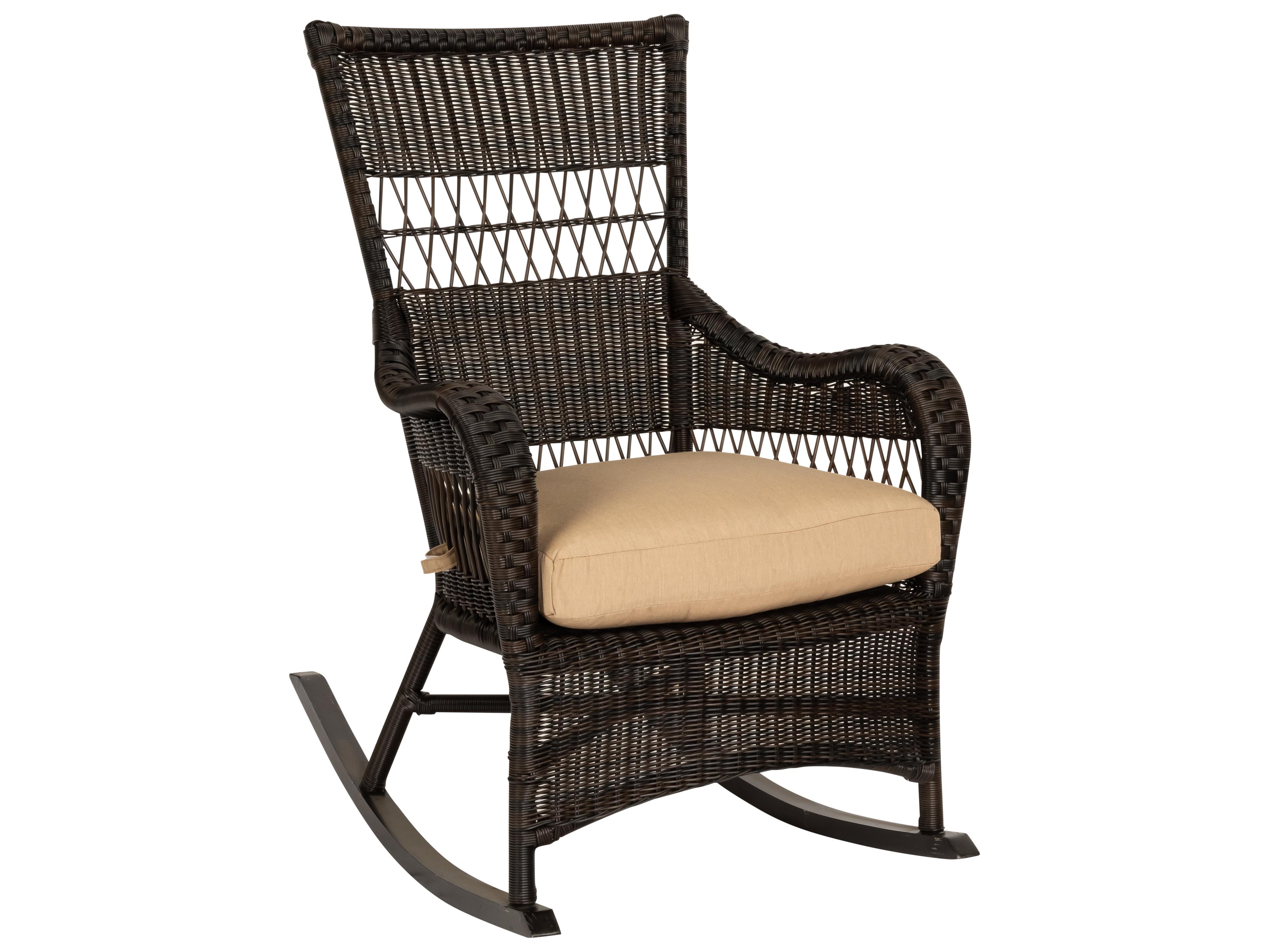 Woodard Whitecraft Sommerwind Wicker Rocker Outdoor Patio Lounge Chair
