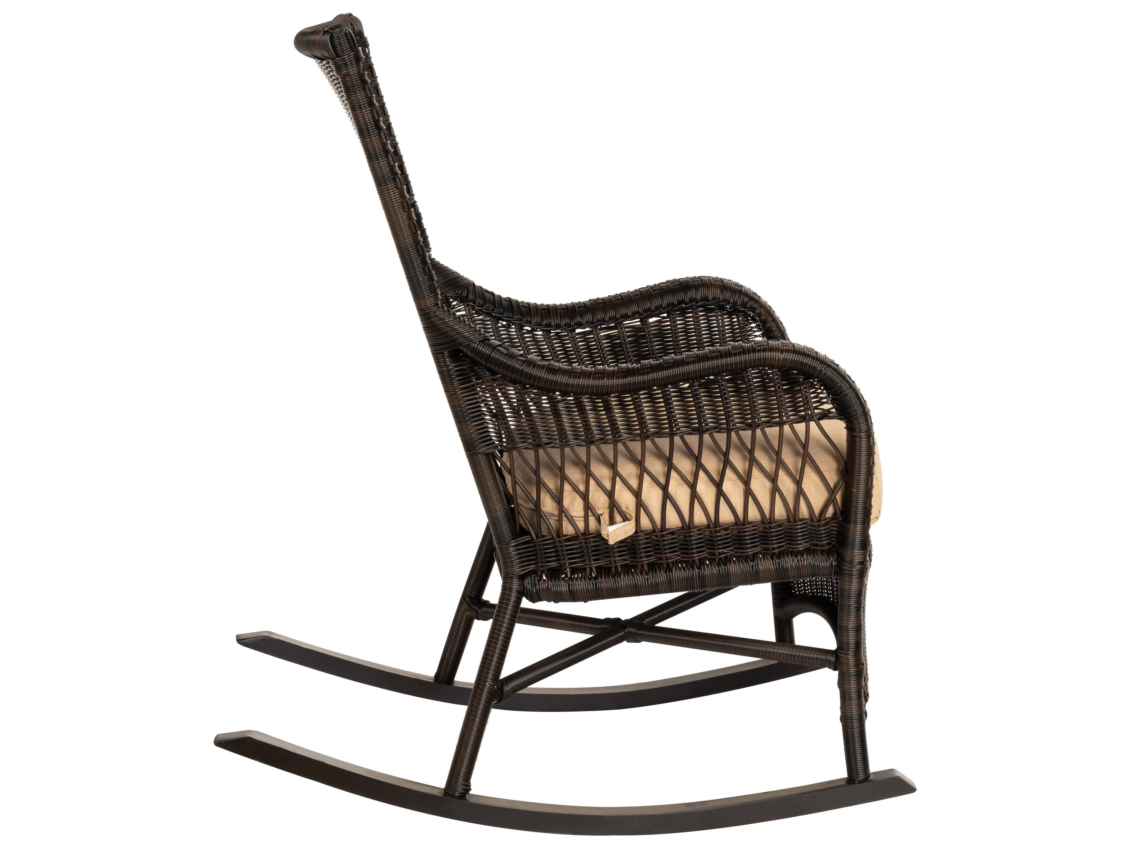 Woodard Whitecraft Sommerwind Wicker Rocker Outdoor Patio Lounge Chair