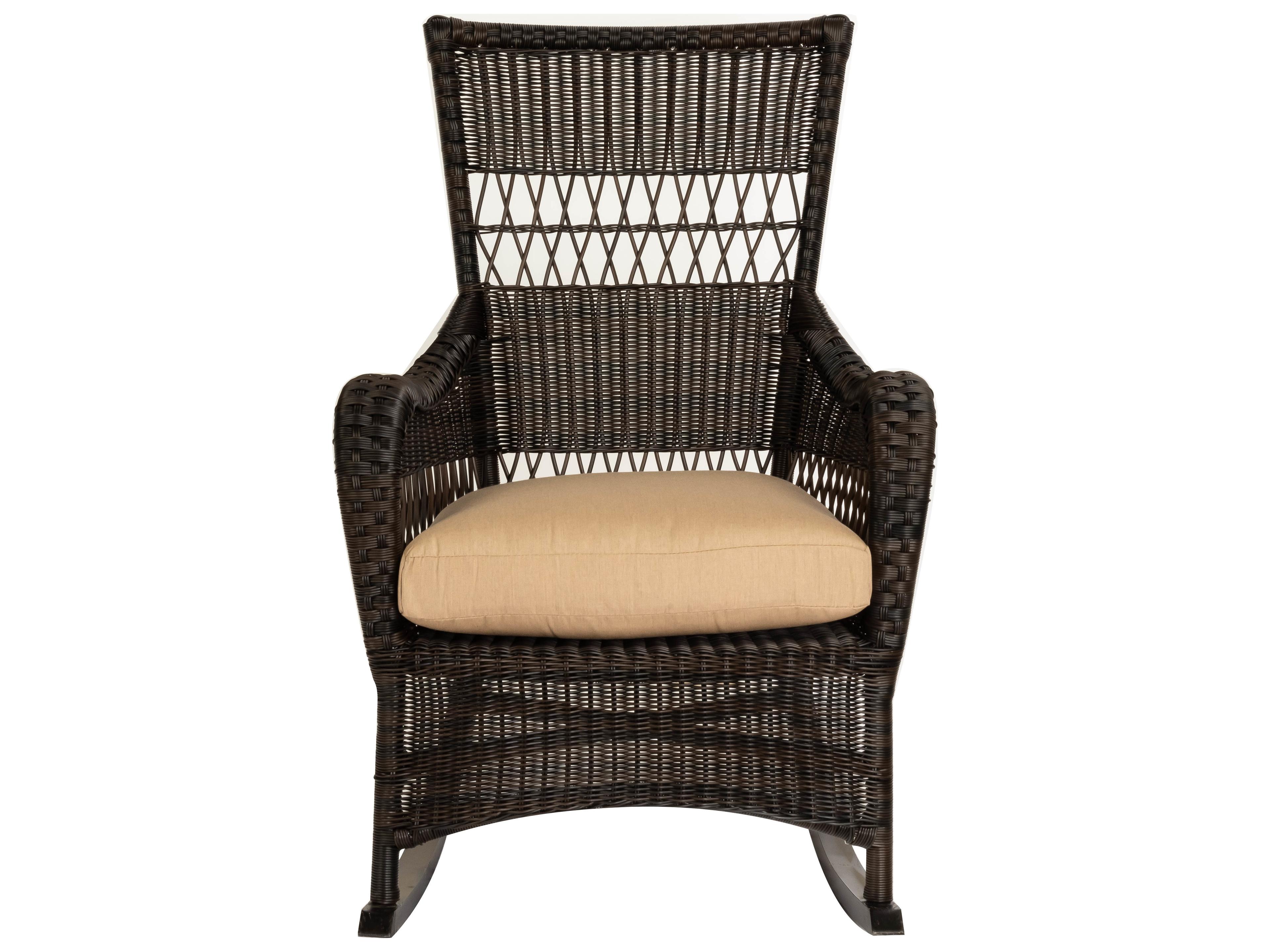 Woodard Whitecraft Sommerwind Wicker Rocker Outdoor Patio Lounge Chair