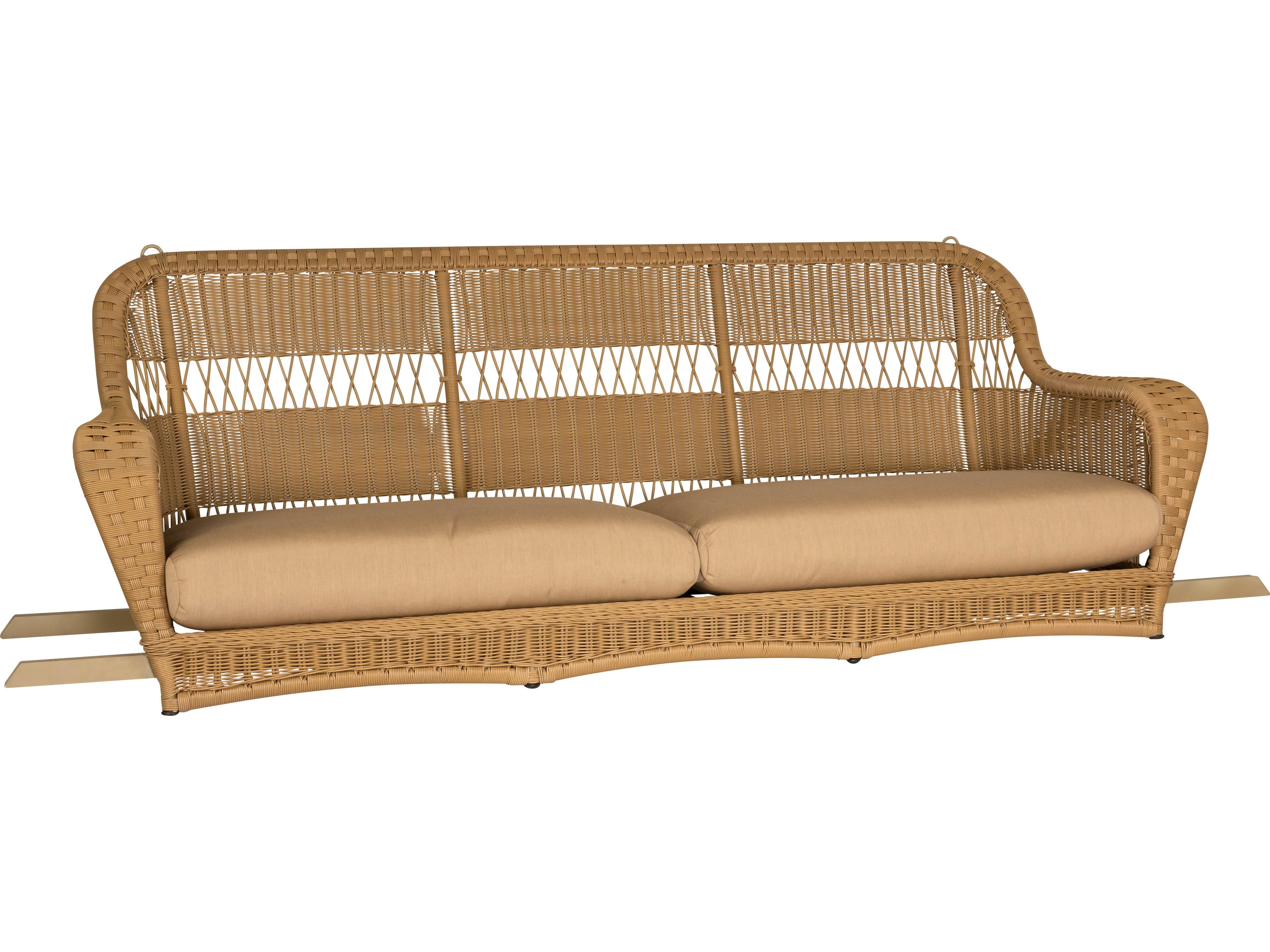 Woodard Whitecraft Sommerwind Wicker Sofa Patio Swing
