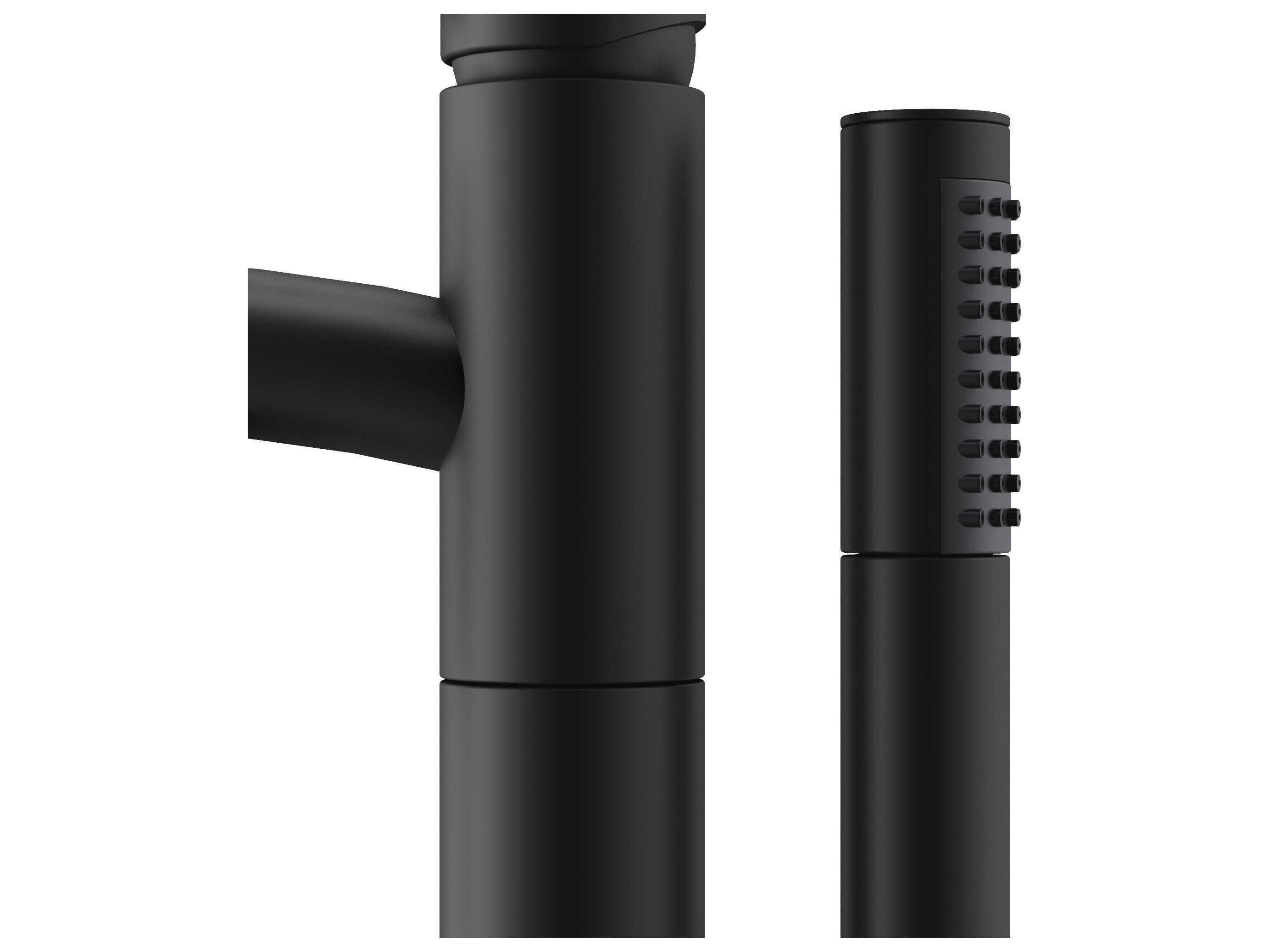 Wyndham Collection Taron Matte Black Floor-Mounted Tub Filler Faucet