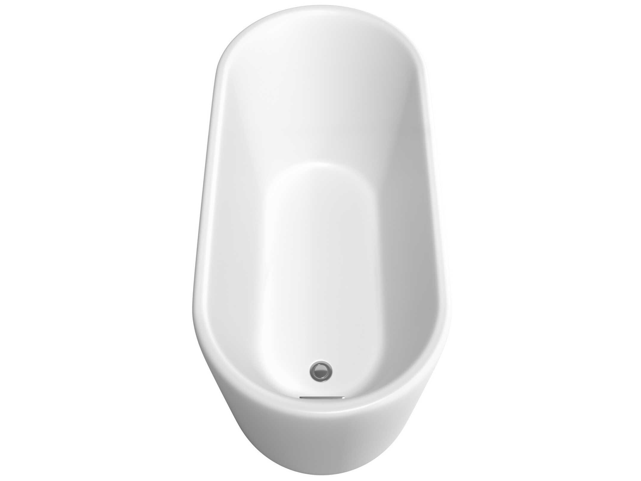 Wyndham Collection Ursula Matte White Bathtub with Drain and Overflow