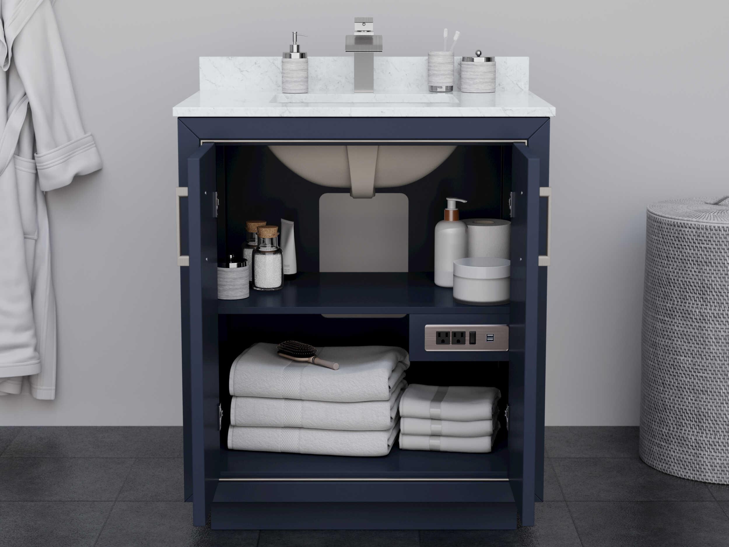 Wyndham Collection Icon 30" Dark Blue Vanity