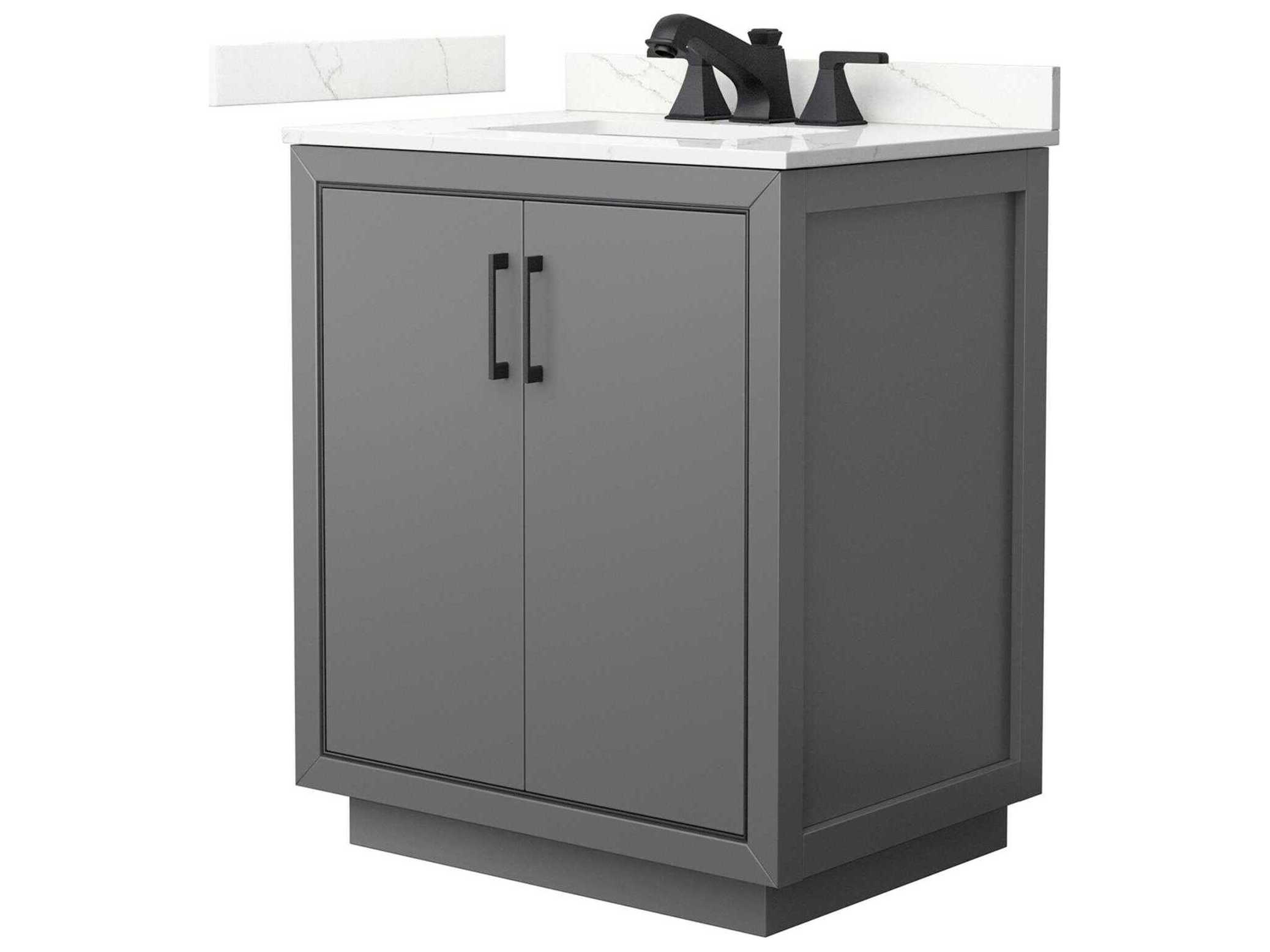 Wyndham Collection Icon 30" Dark Gray Vanity
