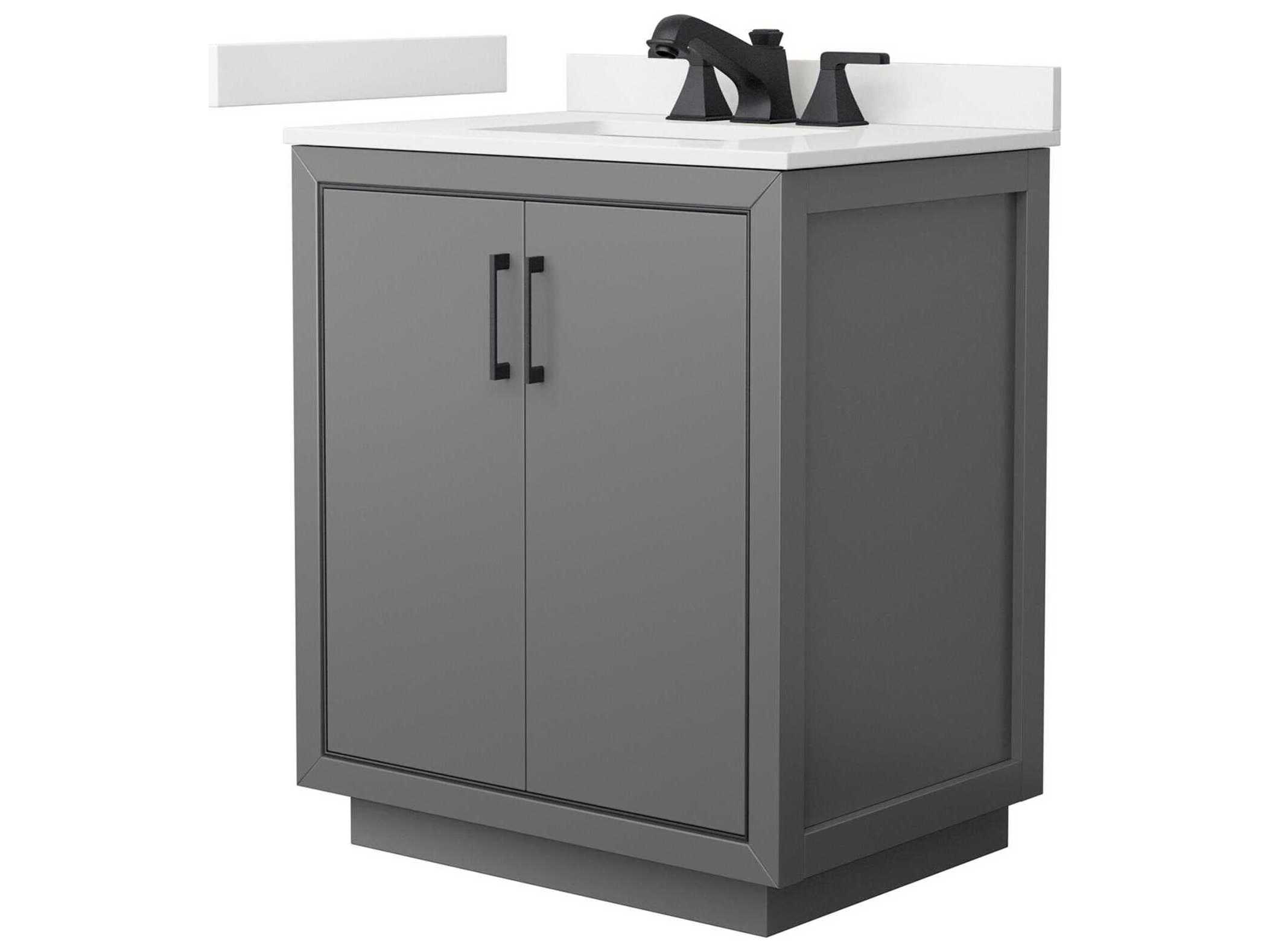 Wyndham Collection Icon 30" Dark Gray Vanity