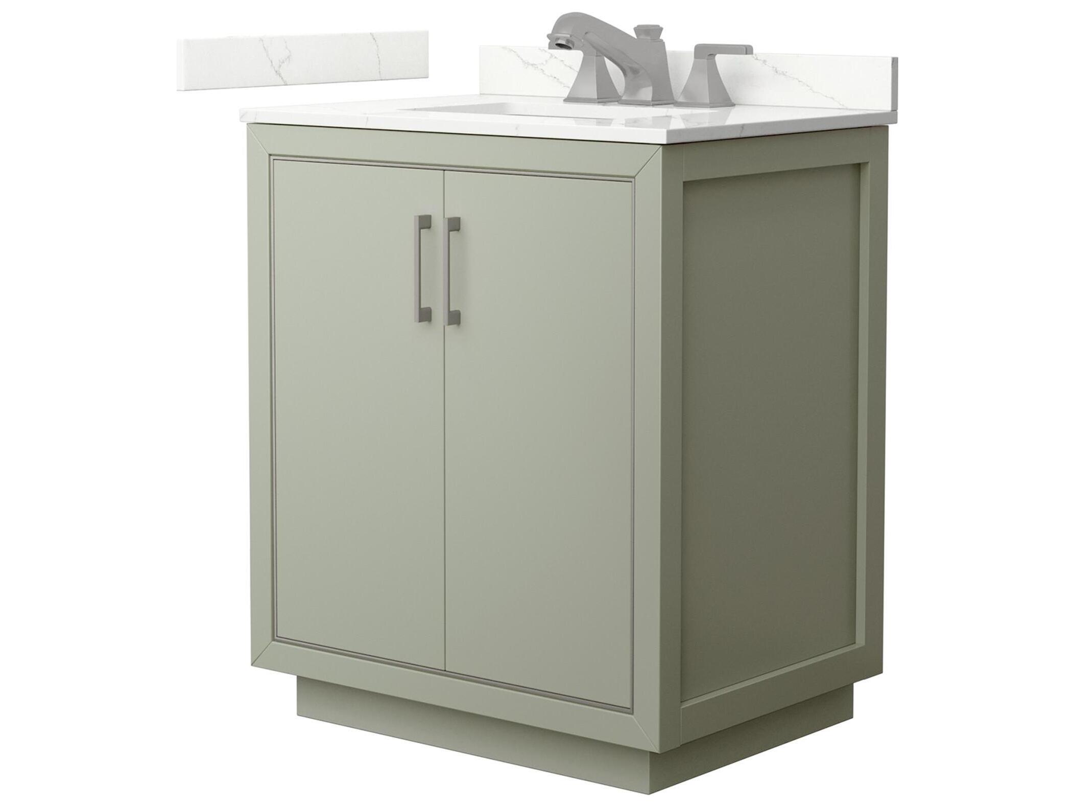Wyndham Collection Icon 30" Light Green Vanity