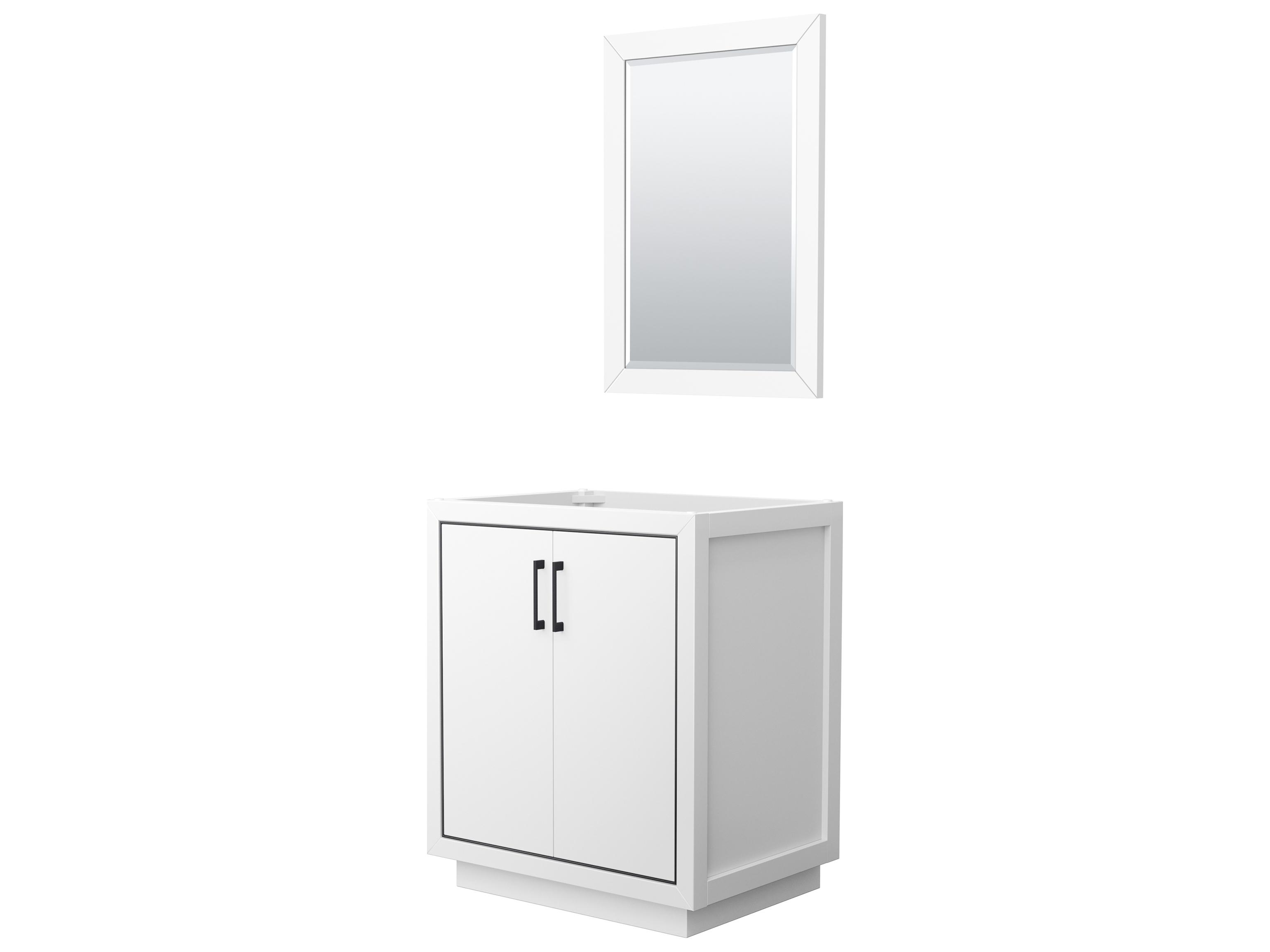 Wyndham Collection Icon 29" White Vanity with 24" Mirror