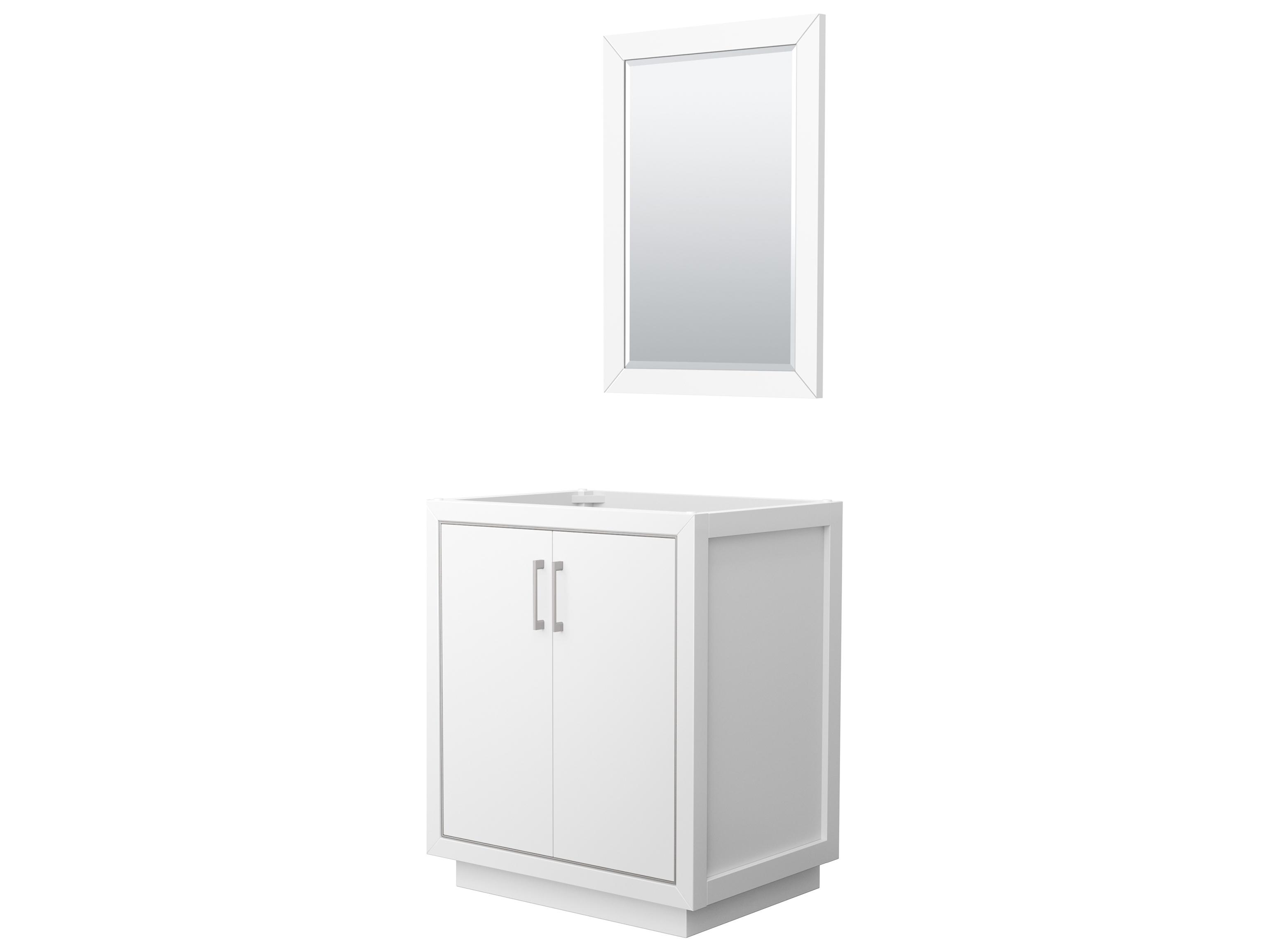 Wyndham Collection Icon 29" White Vanity with 24" Mirror