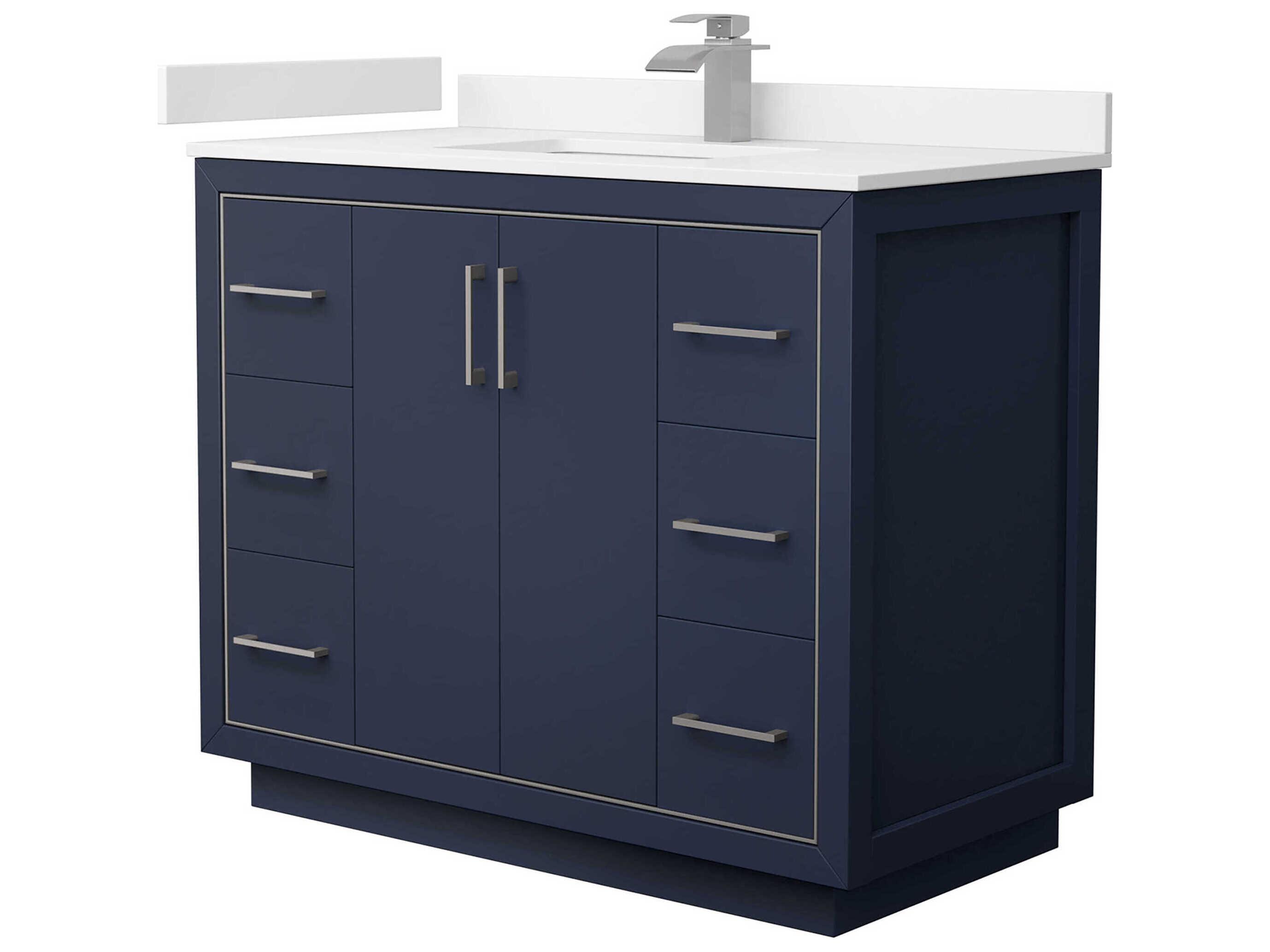 Wyndham Collection Icon 42" Dark Blue Vanity