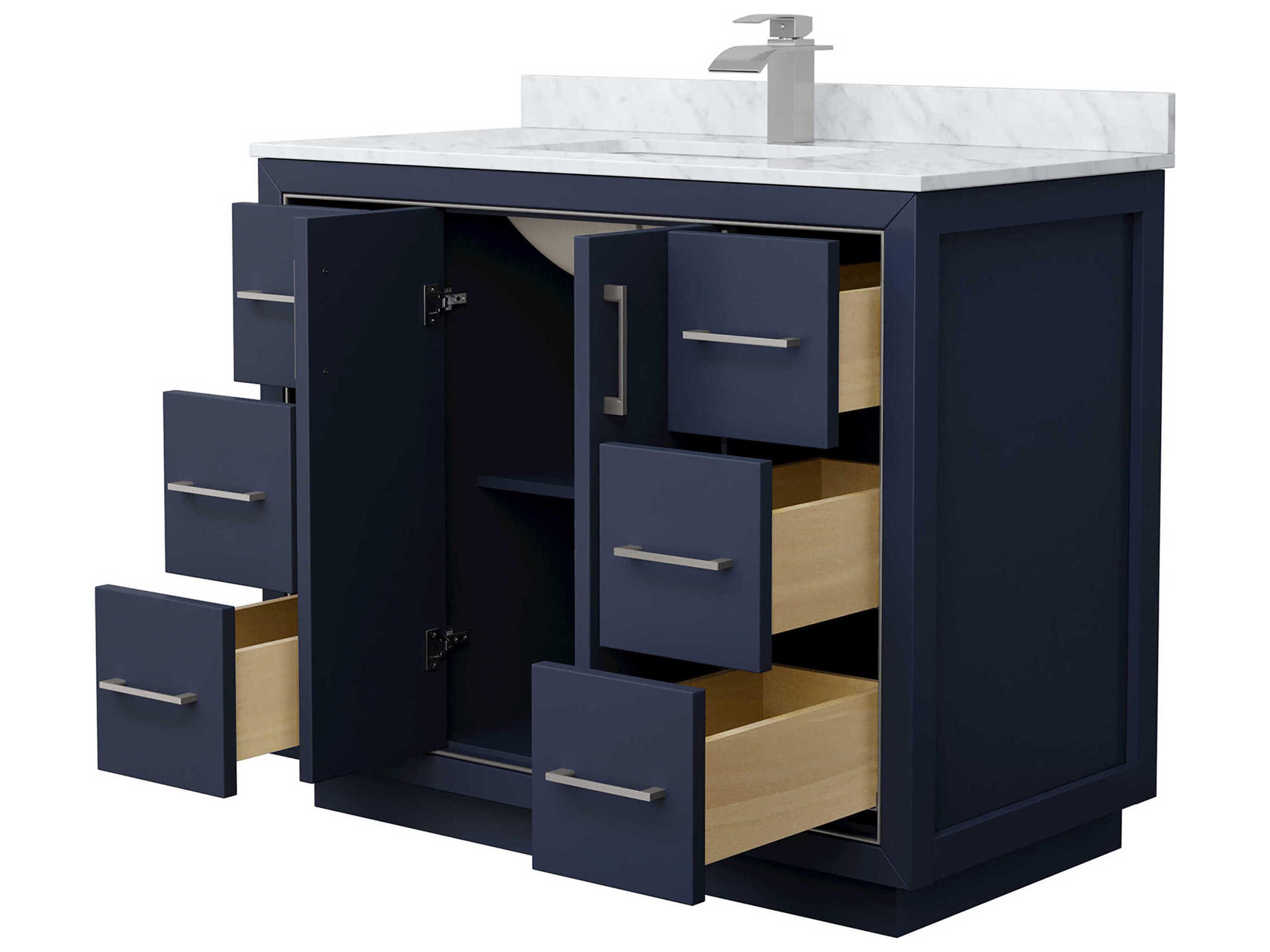 Wyndham Collection Icon 42" Dark Blue Vanity