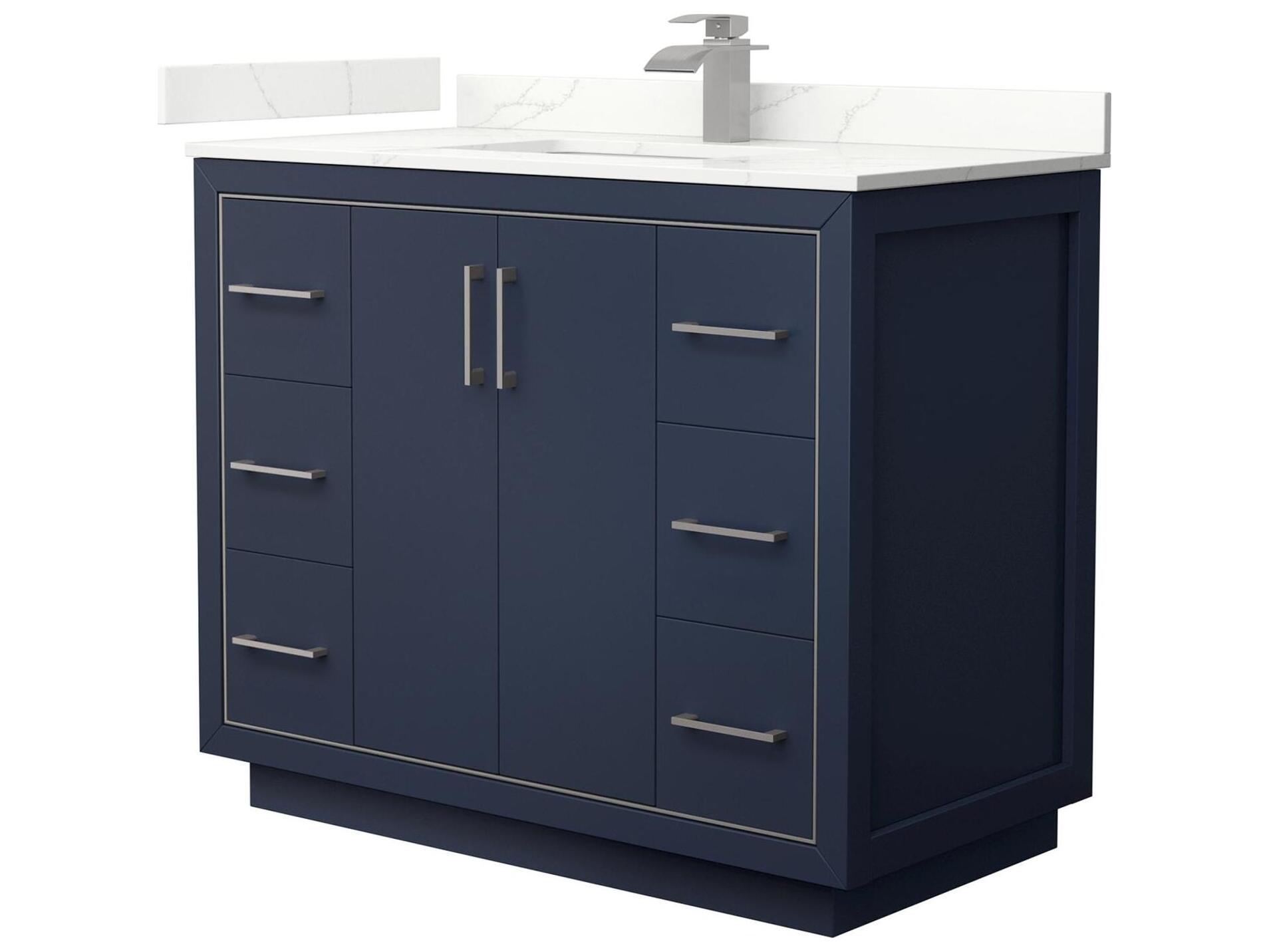 Wyndham Collection Icon 42" Dark Blue Vanity